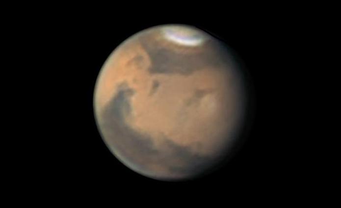Esta imagen del planeta Marte fue captada desde Aguadilla. (Efraín Morales / SAC)