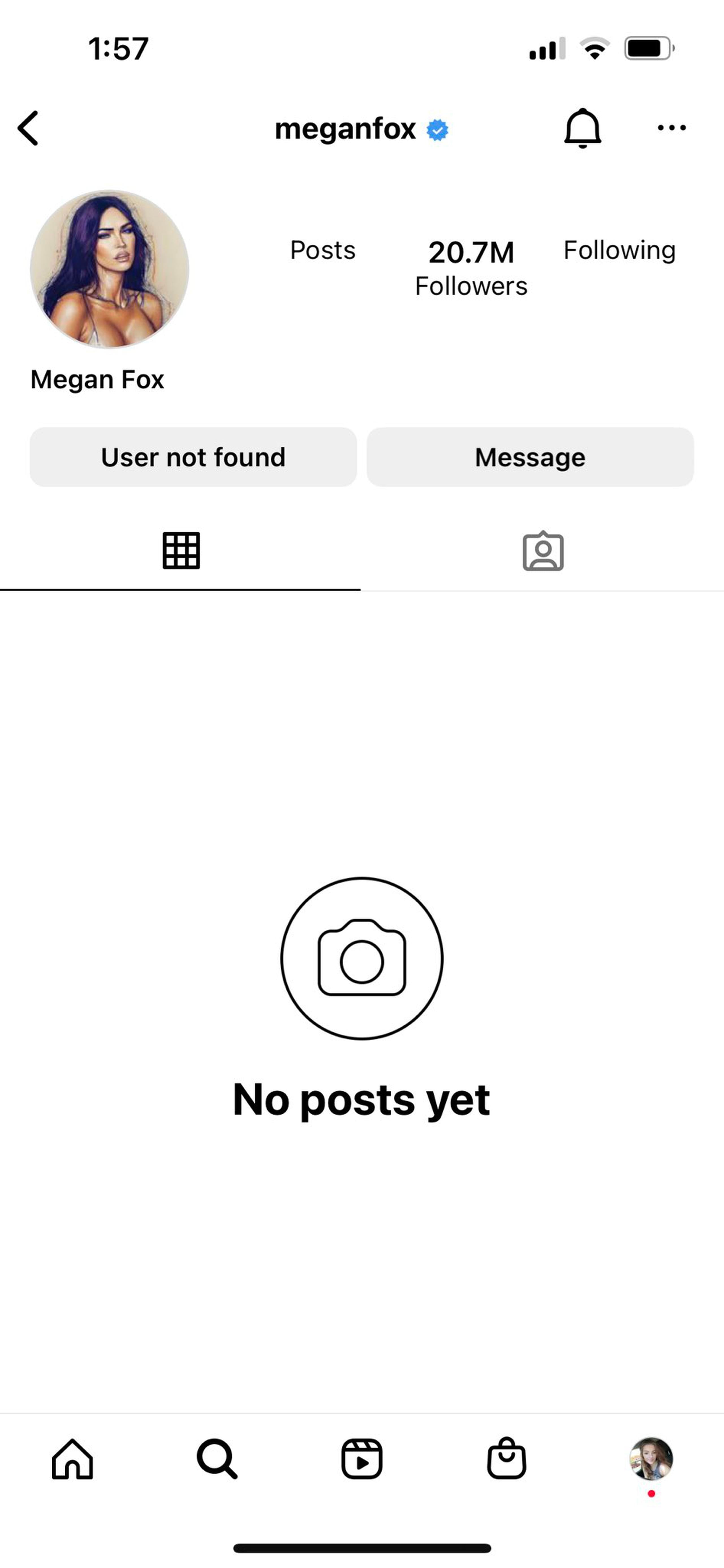 Megan Fox borró todas sus publicaciones antes de cerrar su cuenta de Instagram.