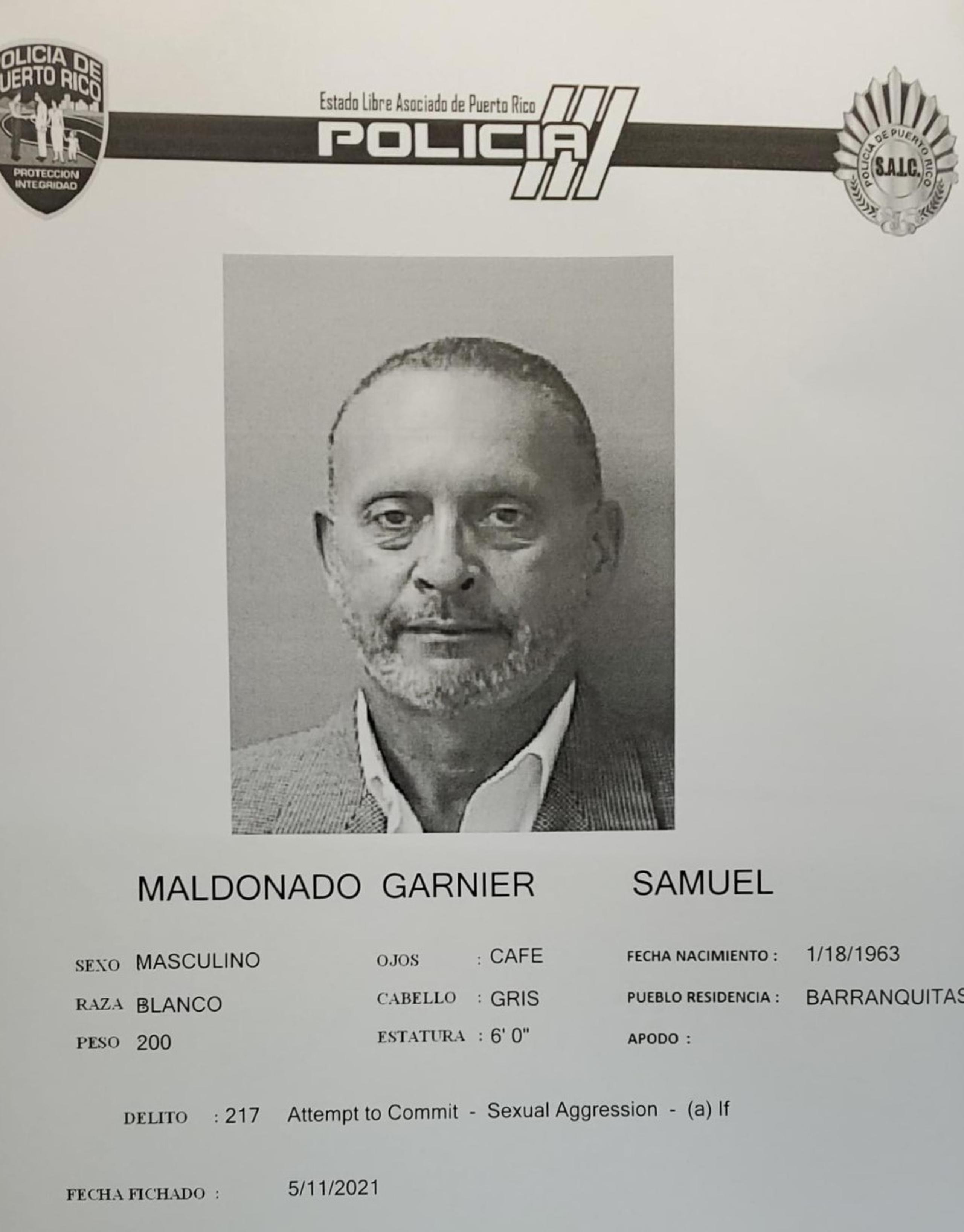 La jueza Jenny M. Malavé Núñez, del Tribunal de Aibonito, determinó causa para arresto contra Samuel Maldonado Garnier, de 58 años, por los delitos de agresión sexual y actos lascivos y se le fijó una fianza de $100,000.