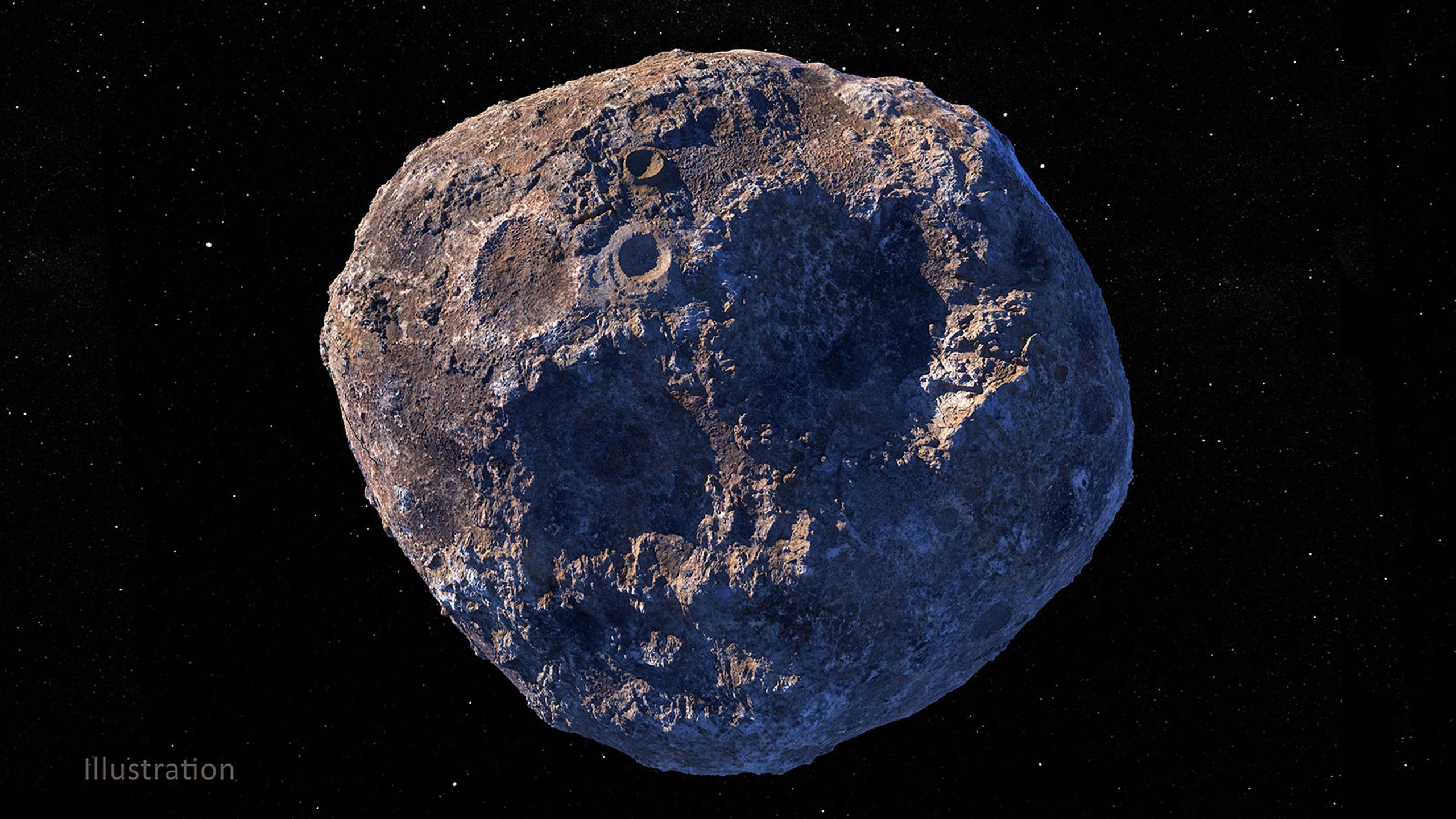 El asteroide Psyche es el mayor cuerpo celeste metálico de nuestro sistema solar. EFE/