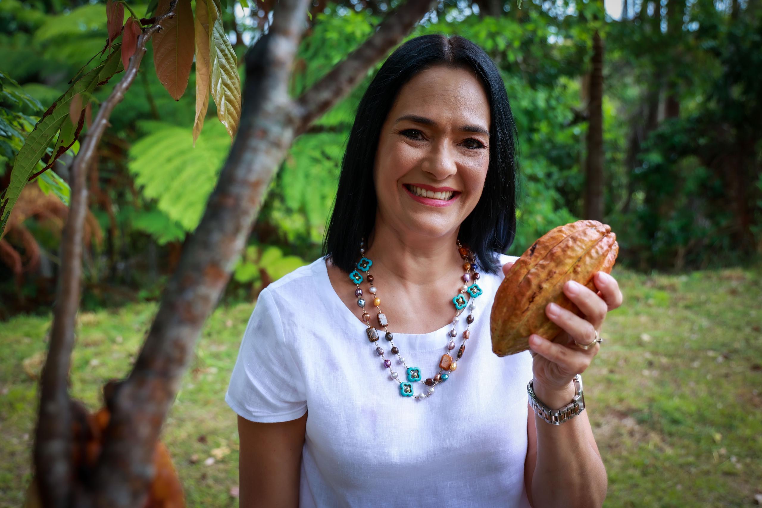 Junto a su esposo, Blessie Casul Perales creó Ferangi Cacao Plantation y Ferangi Chocolat, en Gurabo.
