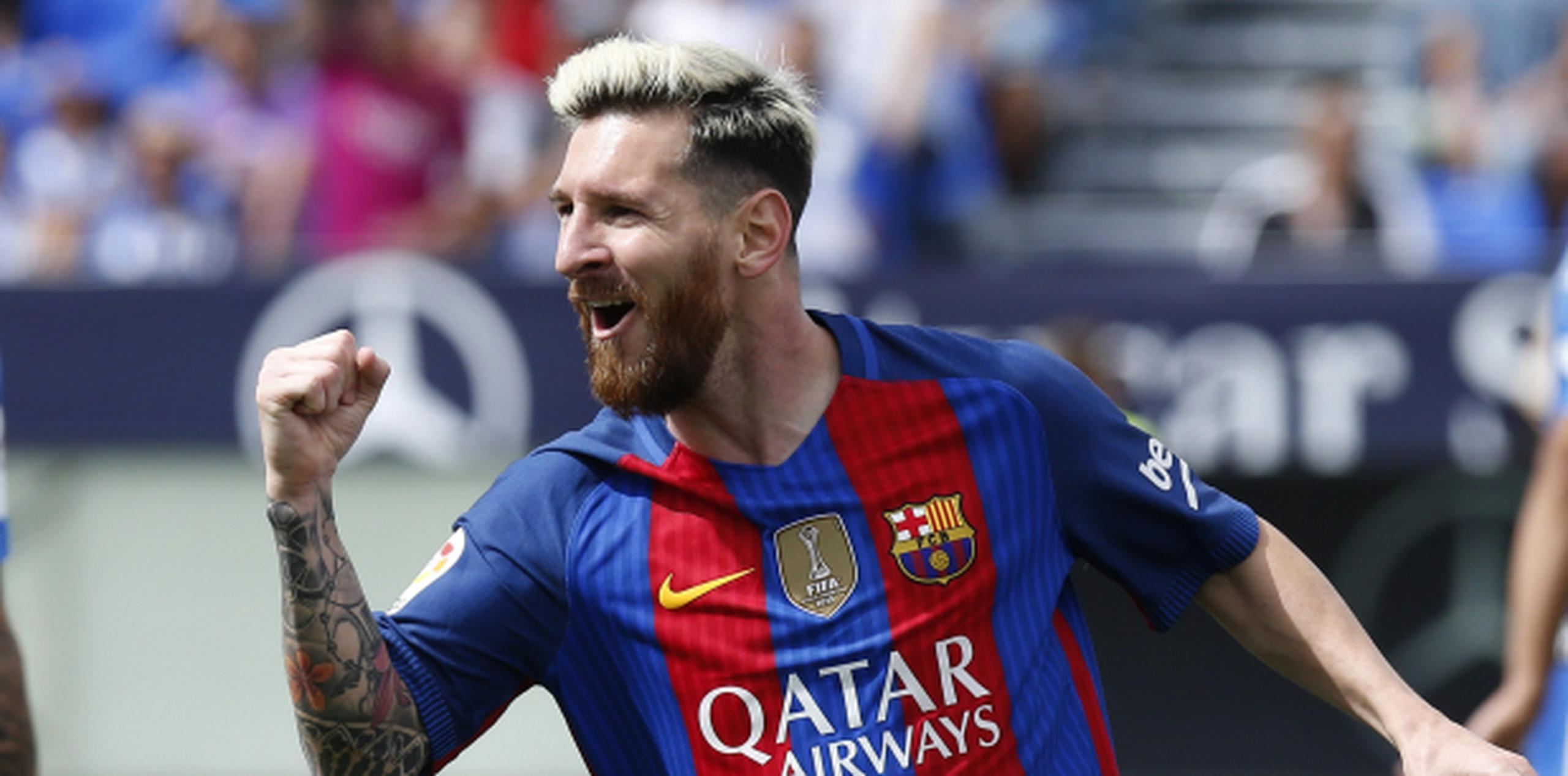 Messi celebra su gol. (Agencia EFE)
