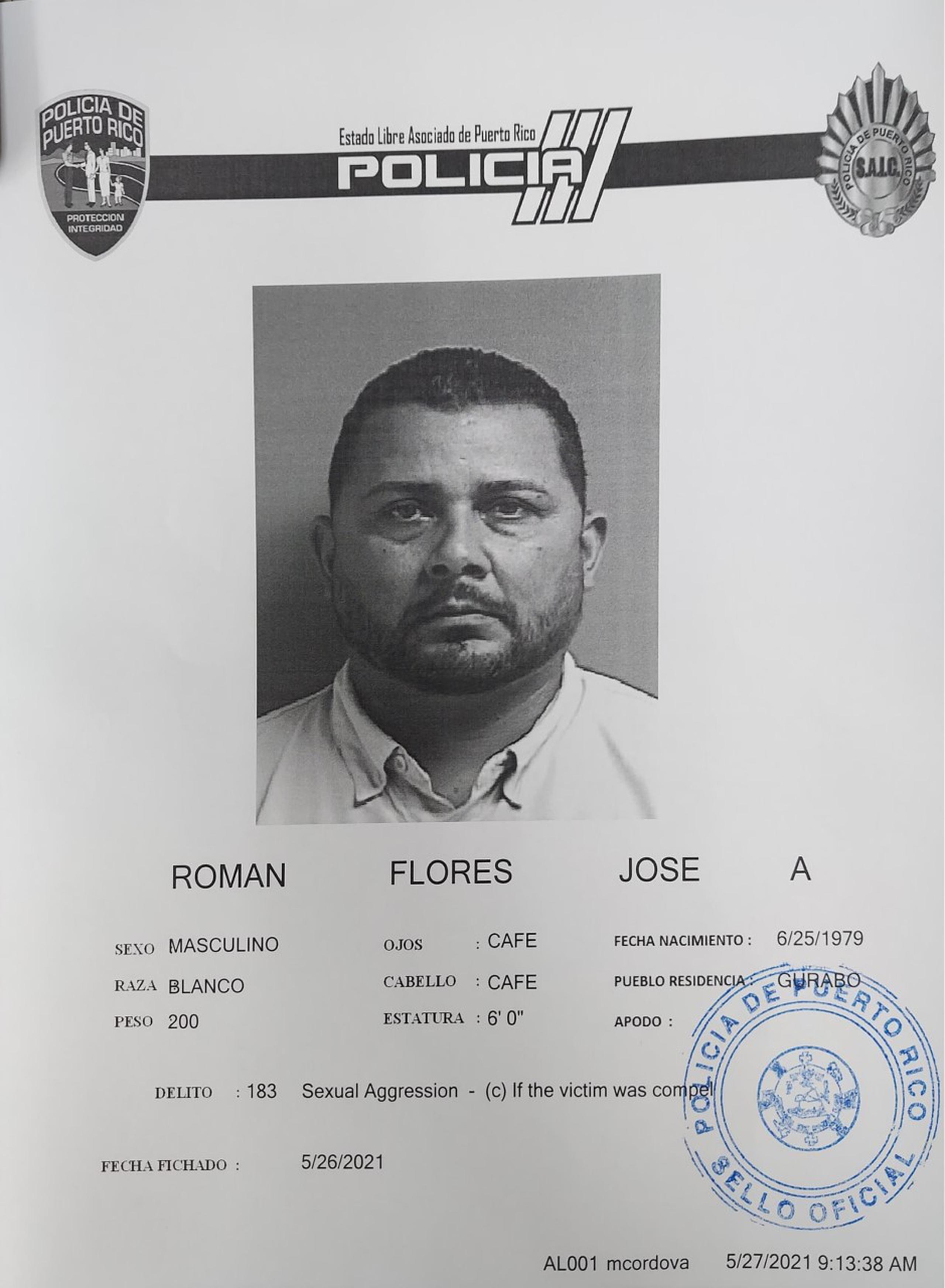 José A. Román Flores, de 41 años, quedó en libertad al prestar una fianza de $15,000, la cual prestó mediante fiador privado.