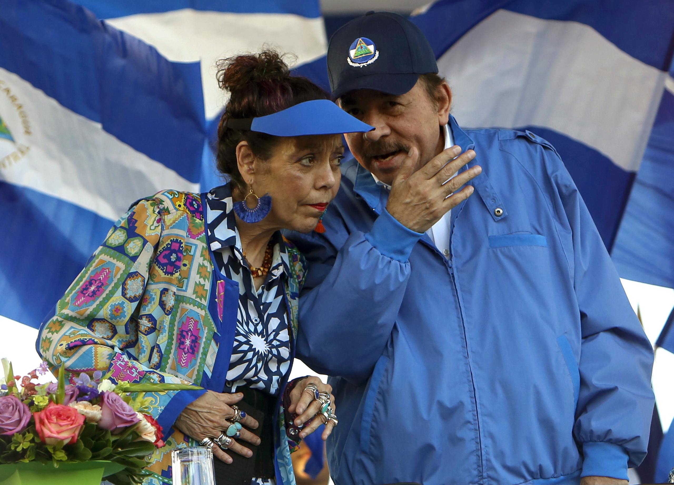El presidente de Nicaragua, Daniel Ortega, y su esposa y vicepresidenta Rosario Murillo, fueron reelectos luego de encarcelar a sus principales rivales políticos.