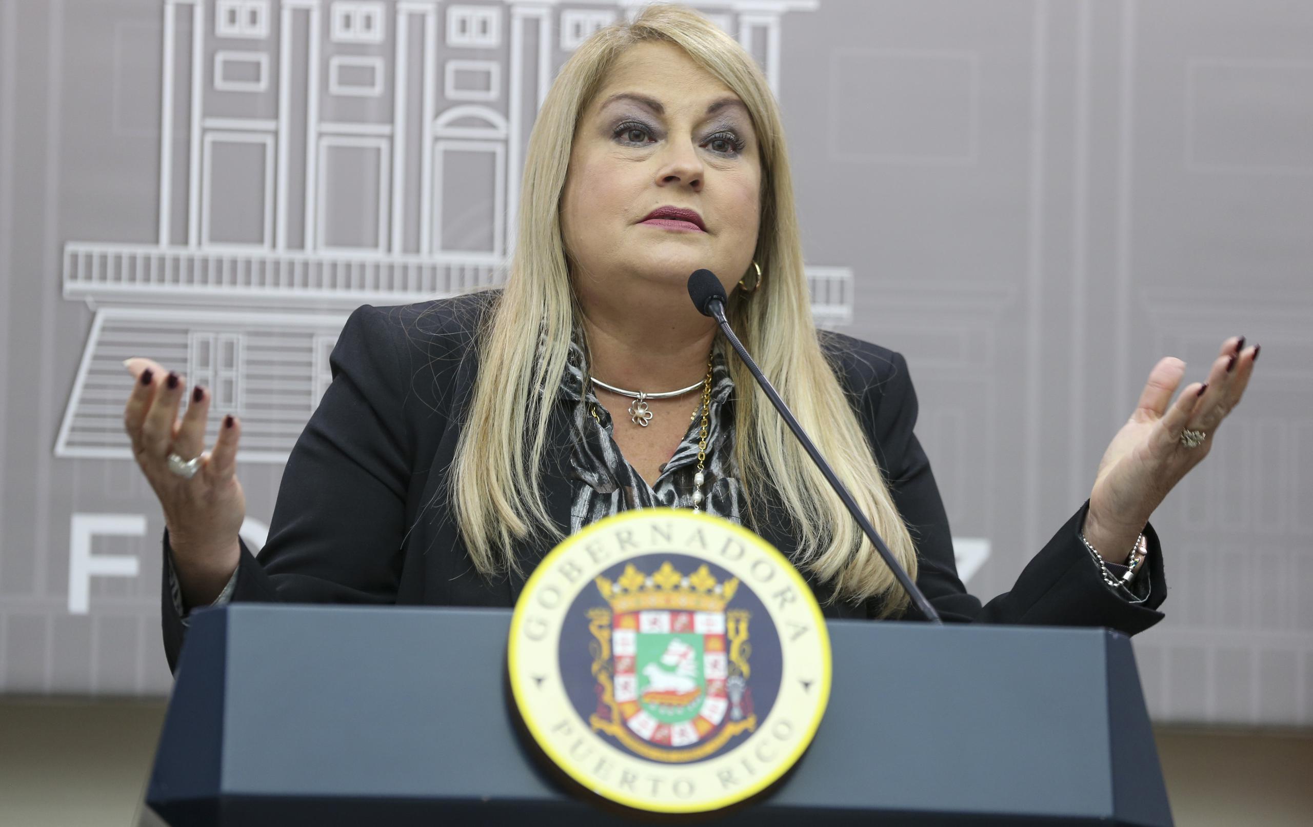 La gobernadora saliente Wanda Vázquez Garced.
