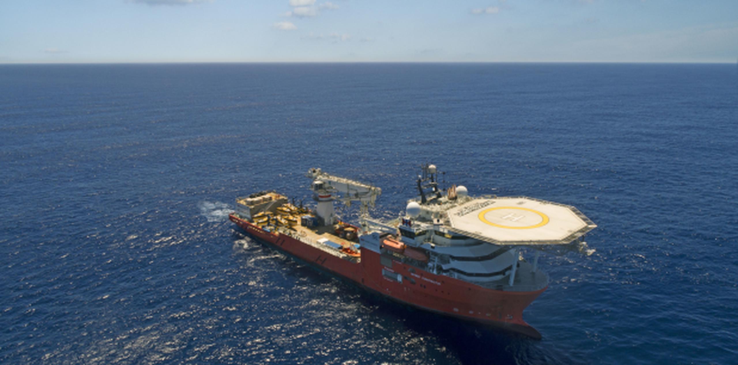 La nave de búsqueda Seabed Constuctor espera llegar al Océano Índico el 17 de enero para iniciar la búsqueda. (AP)