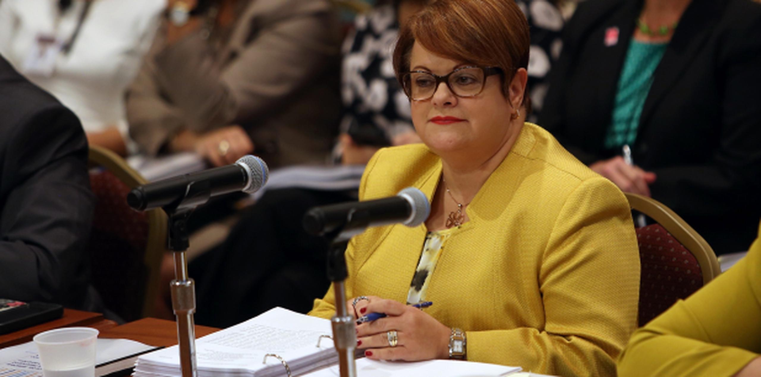 La secretaria del DF, Idalia Colón, compareció ante la Comisión de Hacienda de la Cámara. (archivo)