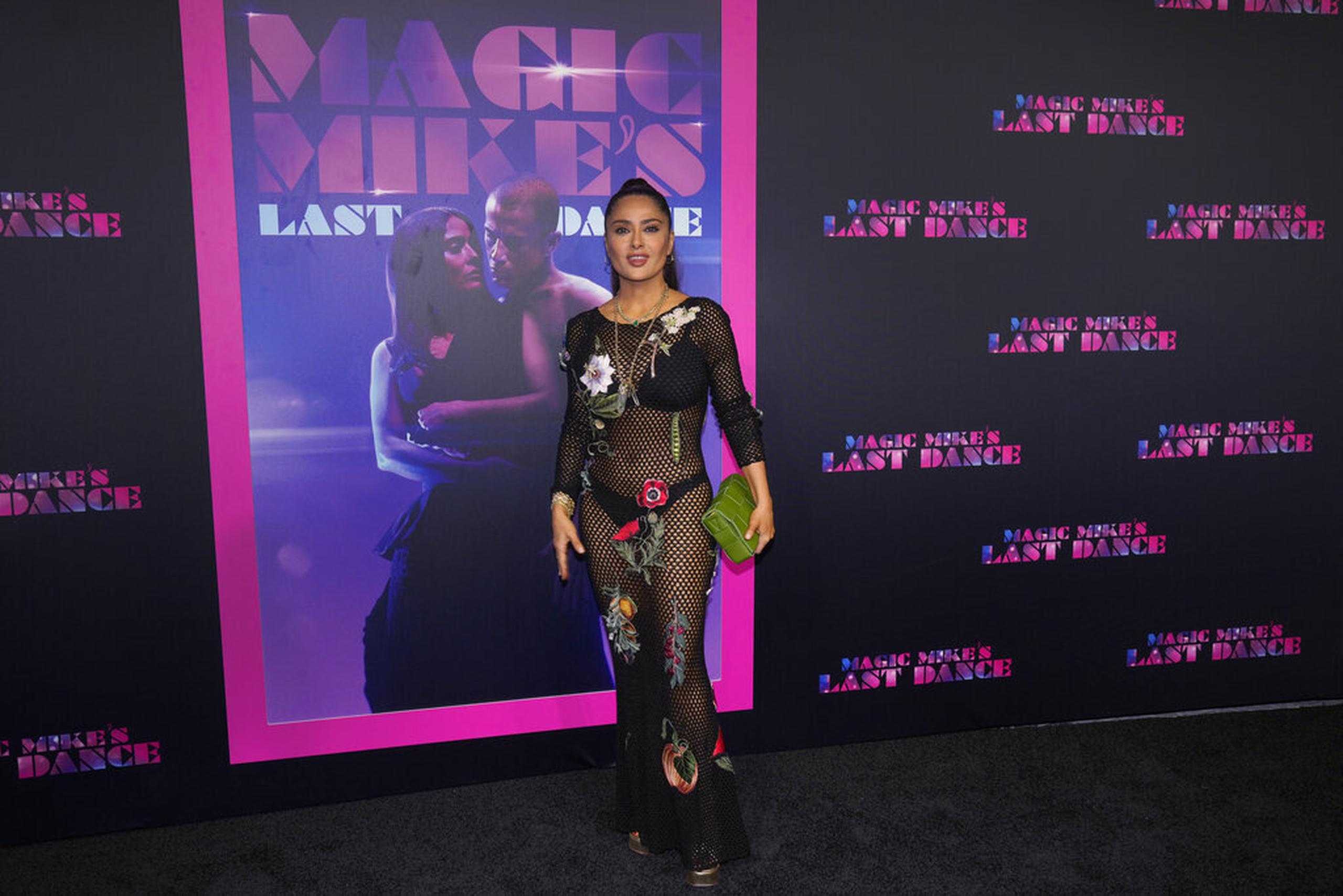 Salma Hayek en el estreno de la película "Magic Mike's Last Dance" el pasado 25 de enero en Miami Beach.