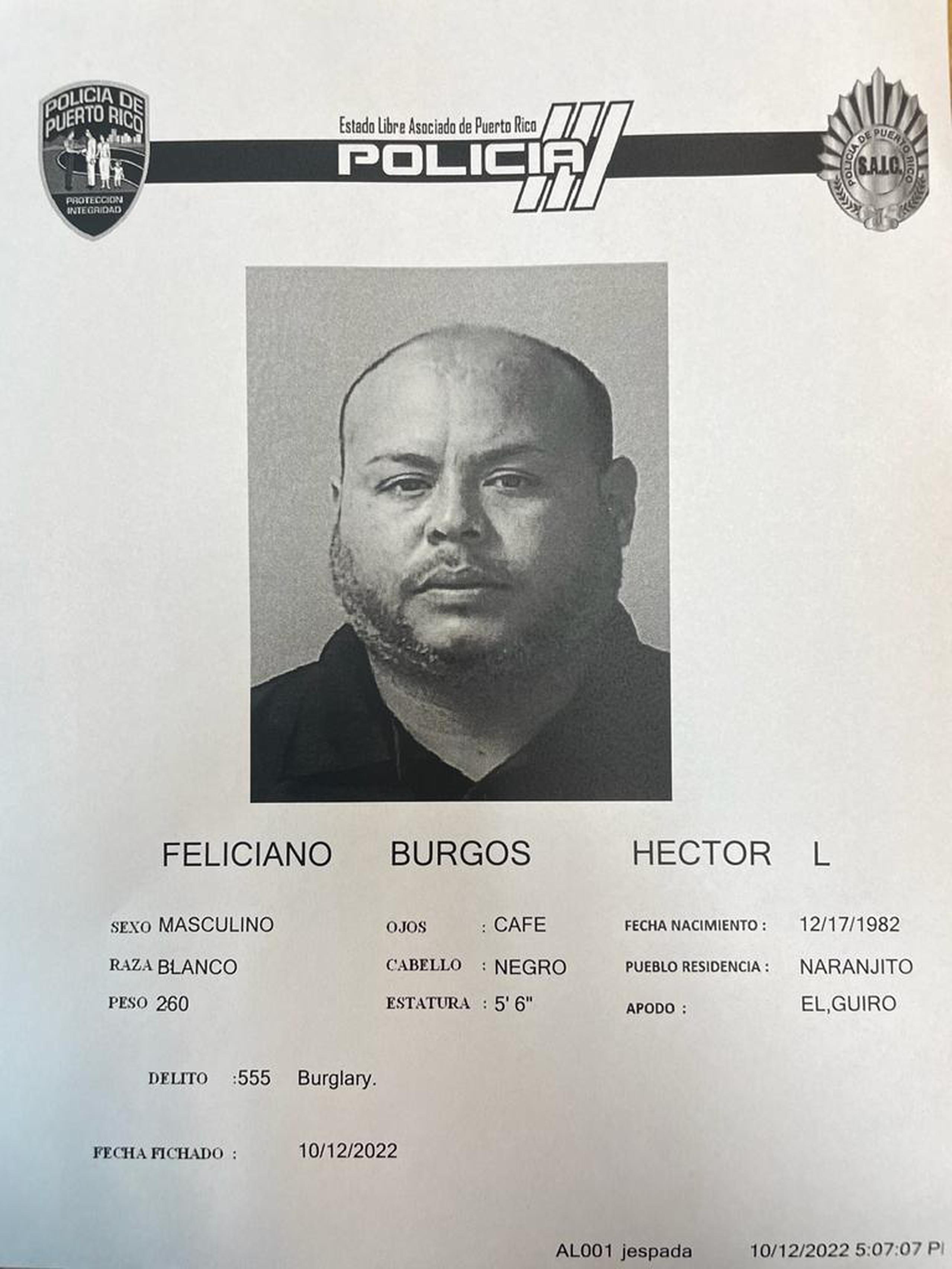 Héctor L. Feliciano Burgos de 39 años, enfrenta cargos por apropiación ilegal de un catalítico y escalamiento.