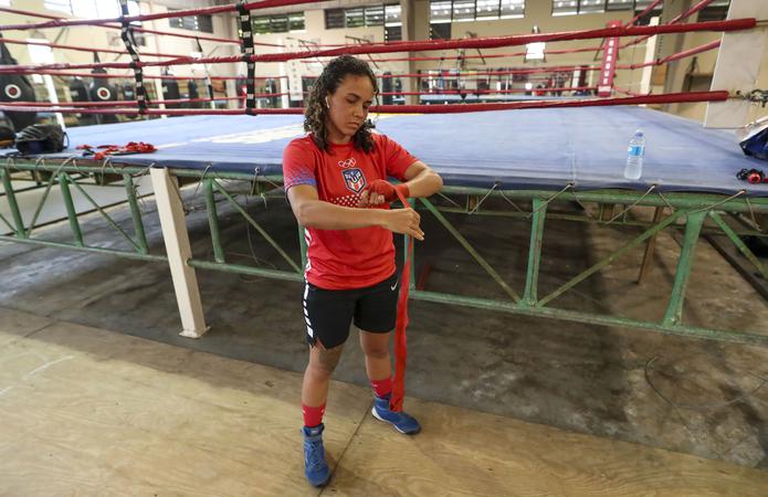 Ashlyan Lozada es una de las boxeadoras ya activas en los entrenamientos. 