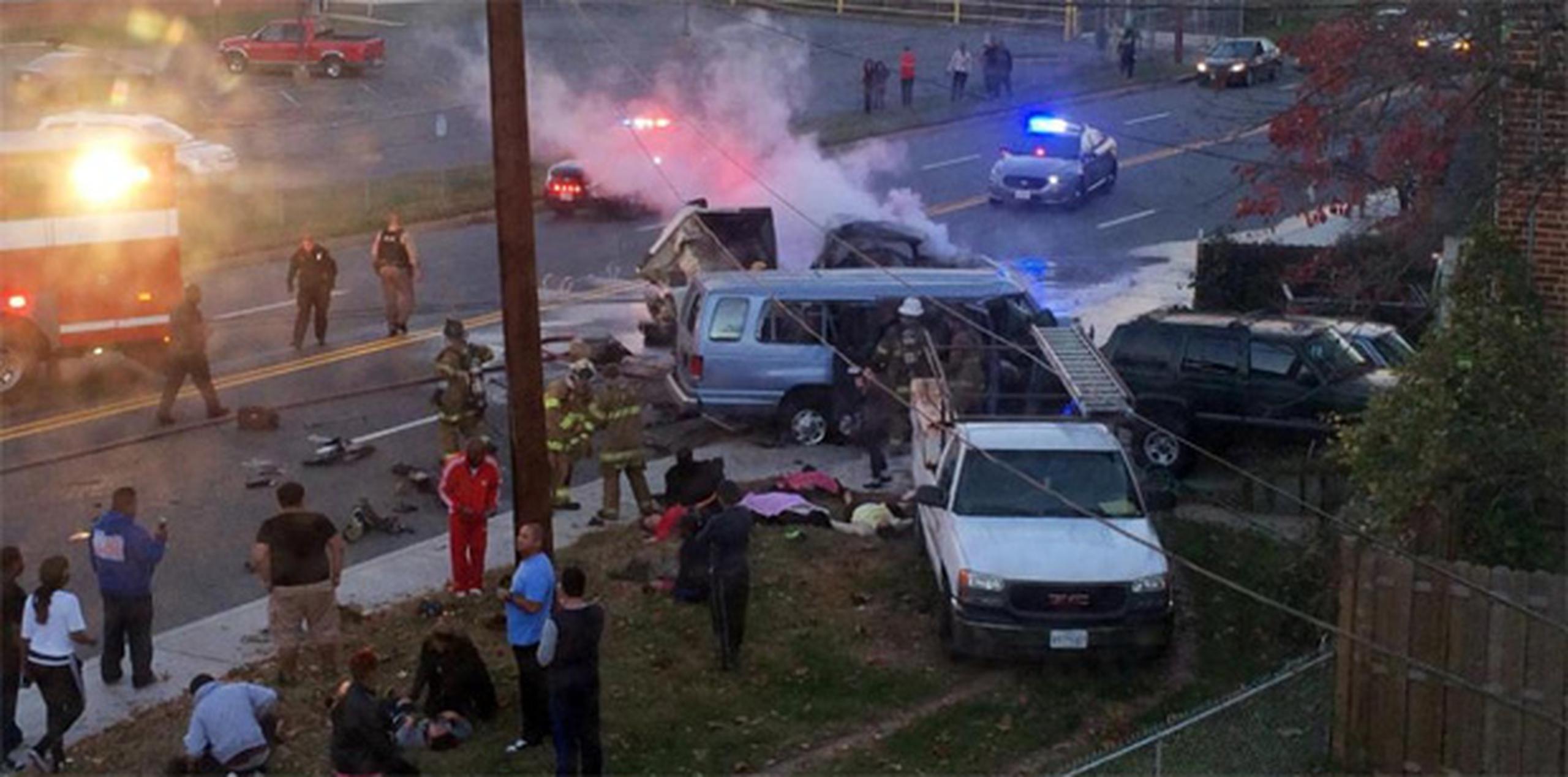 El accidente ocurrió a las cinco de la tarde en un calle en la localidad de Hyattsville, en Maryland, al noreste de Washington, D.C. (AP)