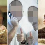Reos retrata’os con marihuana en mano