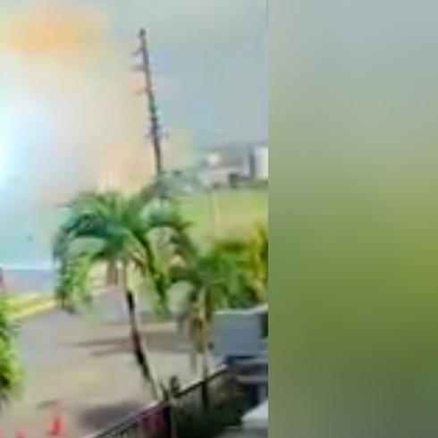 Impactante video: explosión en Humacao deja a 12,000 clientes sin luz
