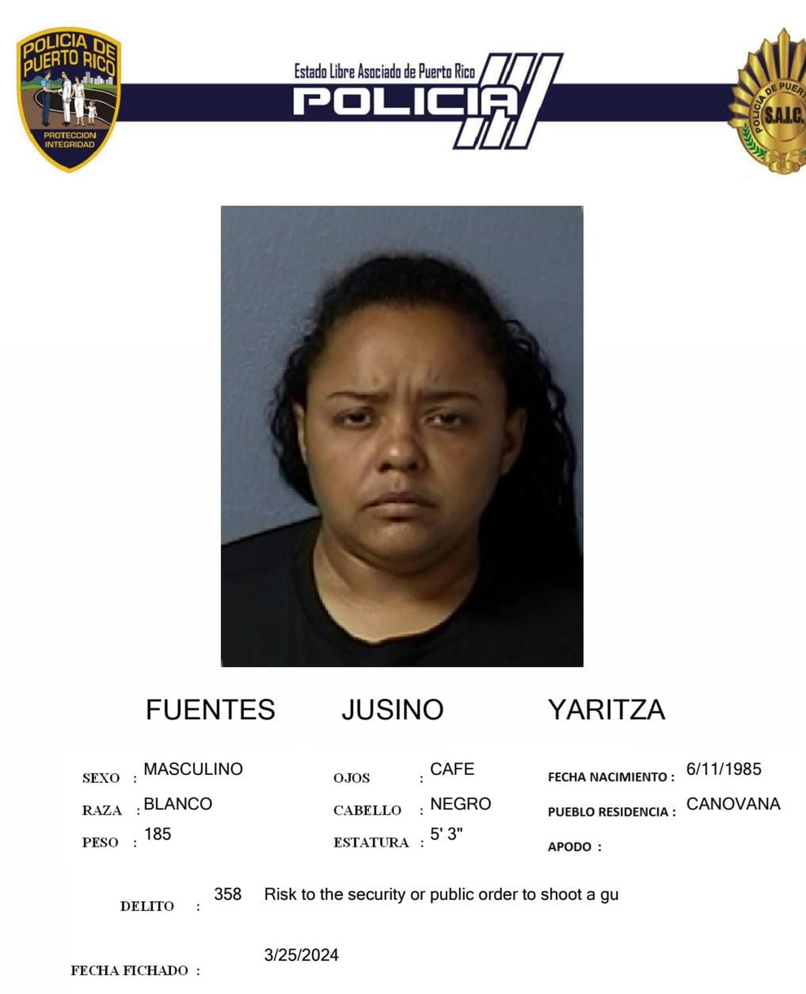 Yaritza Fuentes Jusino enfrenta cargos por el asesinato de su pareja en una gasolinera en Rïo Grande.