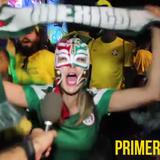 Alegría y sufrimiento en el partido entre México y Brasil