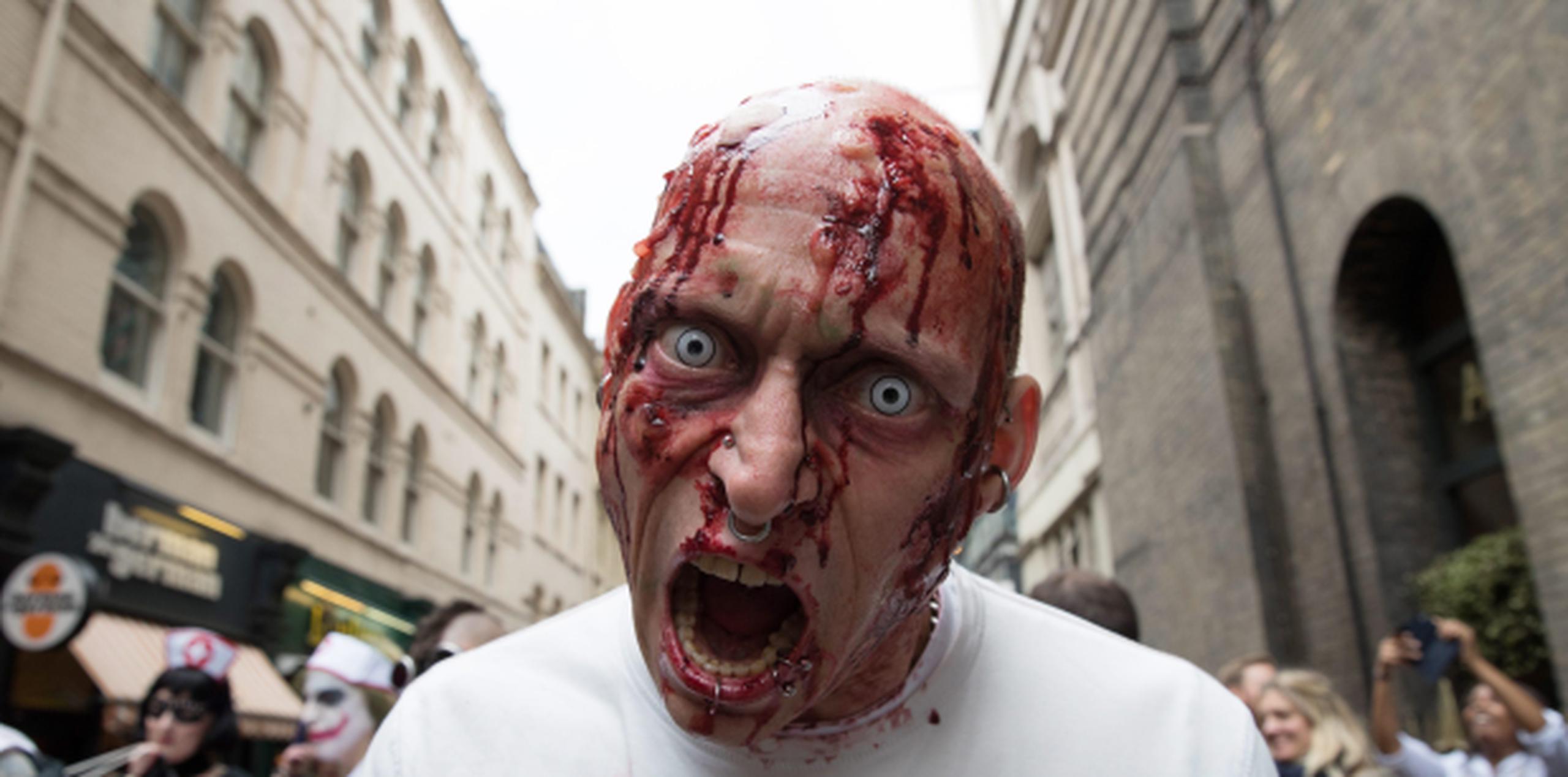 Celebración del World Zombie Day en Londres. (Prensa Asociada)