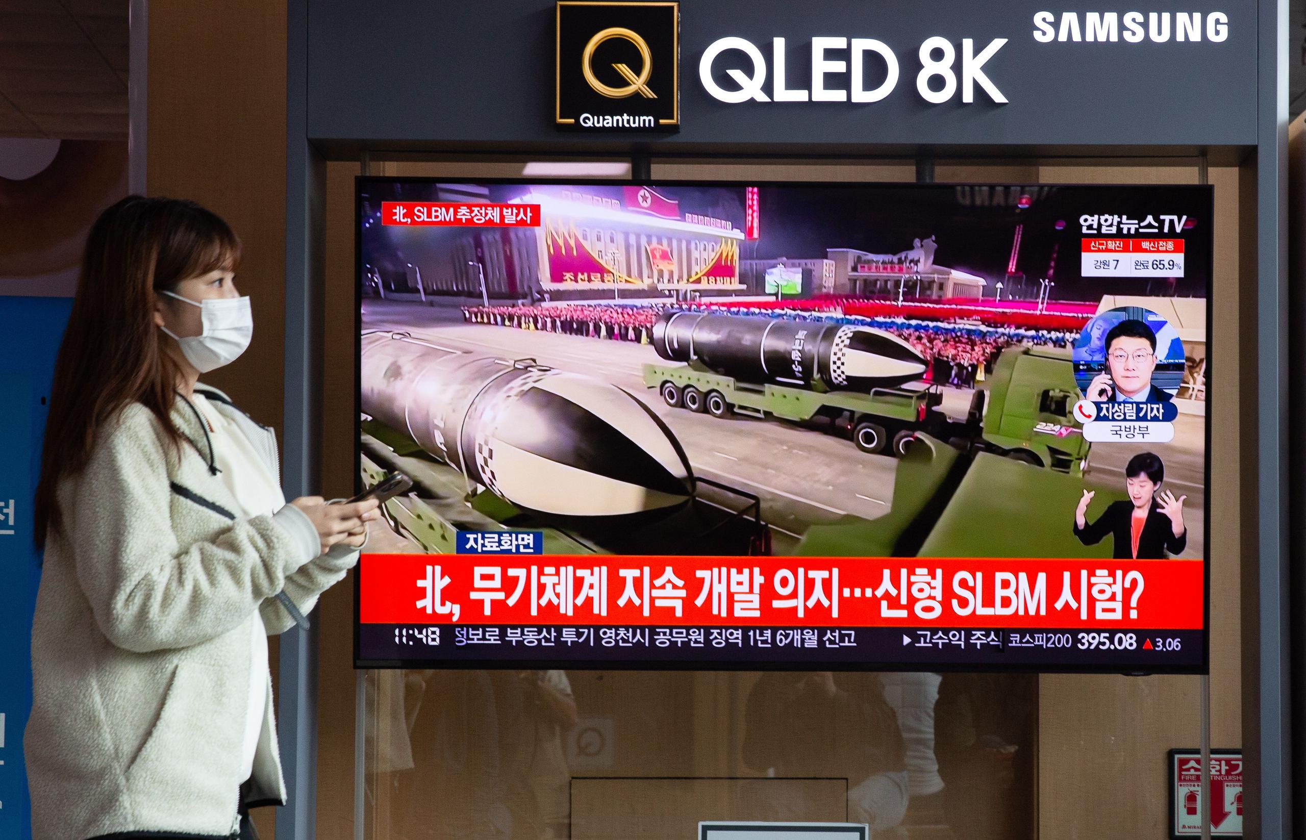 El ejército surcoreano detectó el pasado lunes el lanzamiento de un SLBM de corto alcance de tipo desconocido a una semana de una exhibición a realizarse en Pionyang.