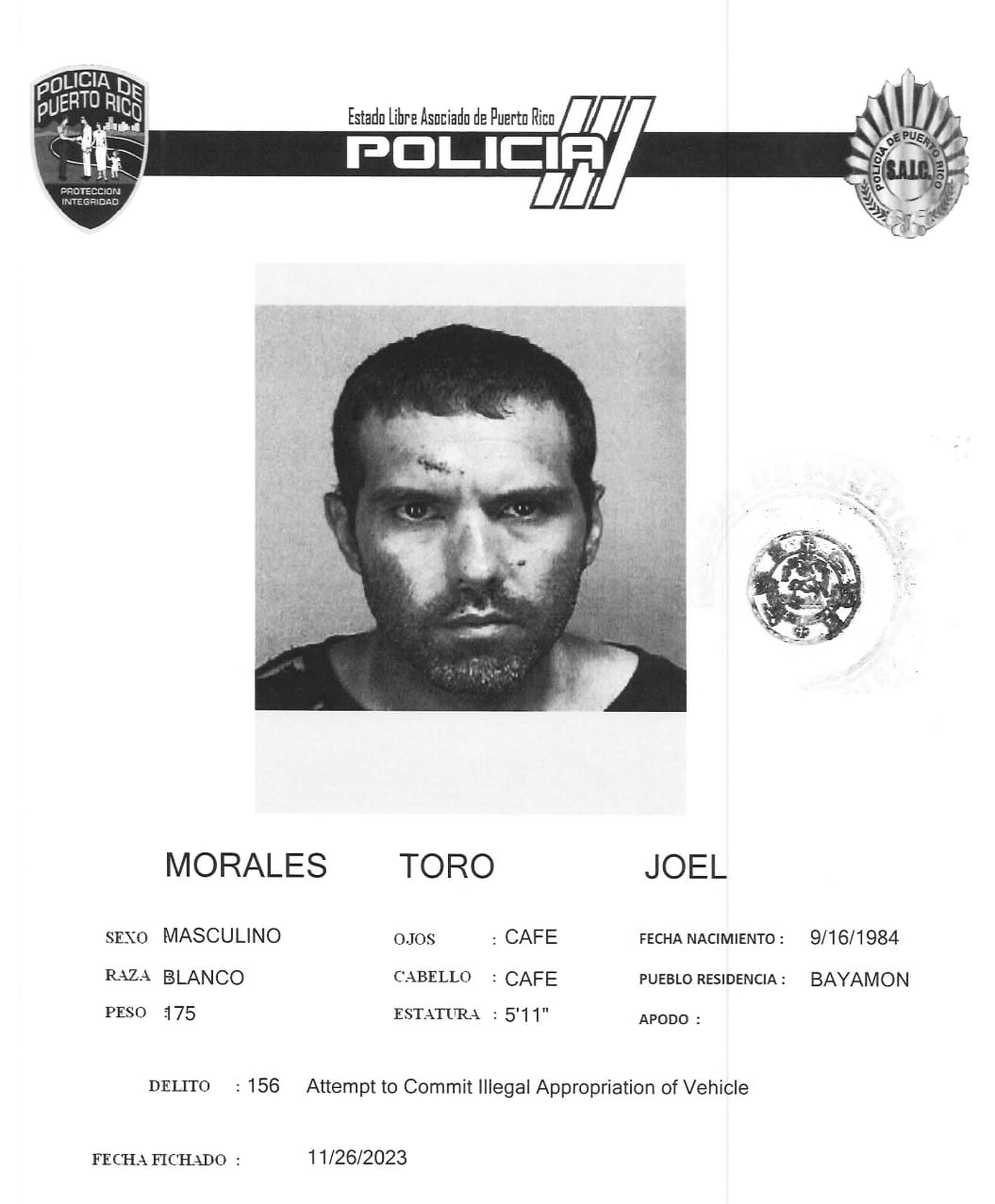 Joel Morales Toro, quien era empleado del vertedero de Toa Baja enfrenta cargos por apropiarse ilegalmente de un camión de basura.