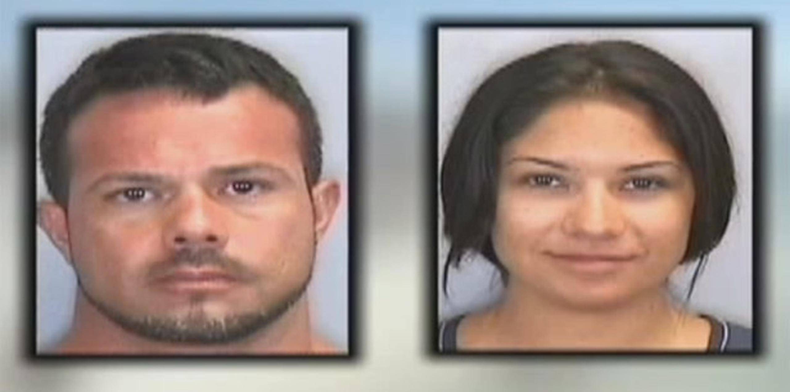 José Caballero, de 39 años, y Elissa Alvarez, de 20 años, enfrentan cargos por comportamiento obsceno. (YouTube /Fox 13 Tampa Bay)