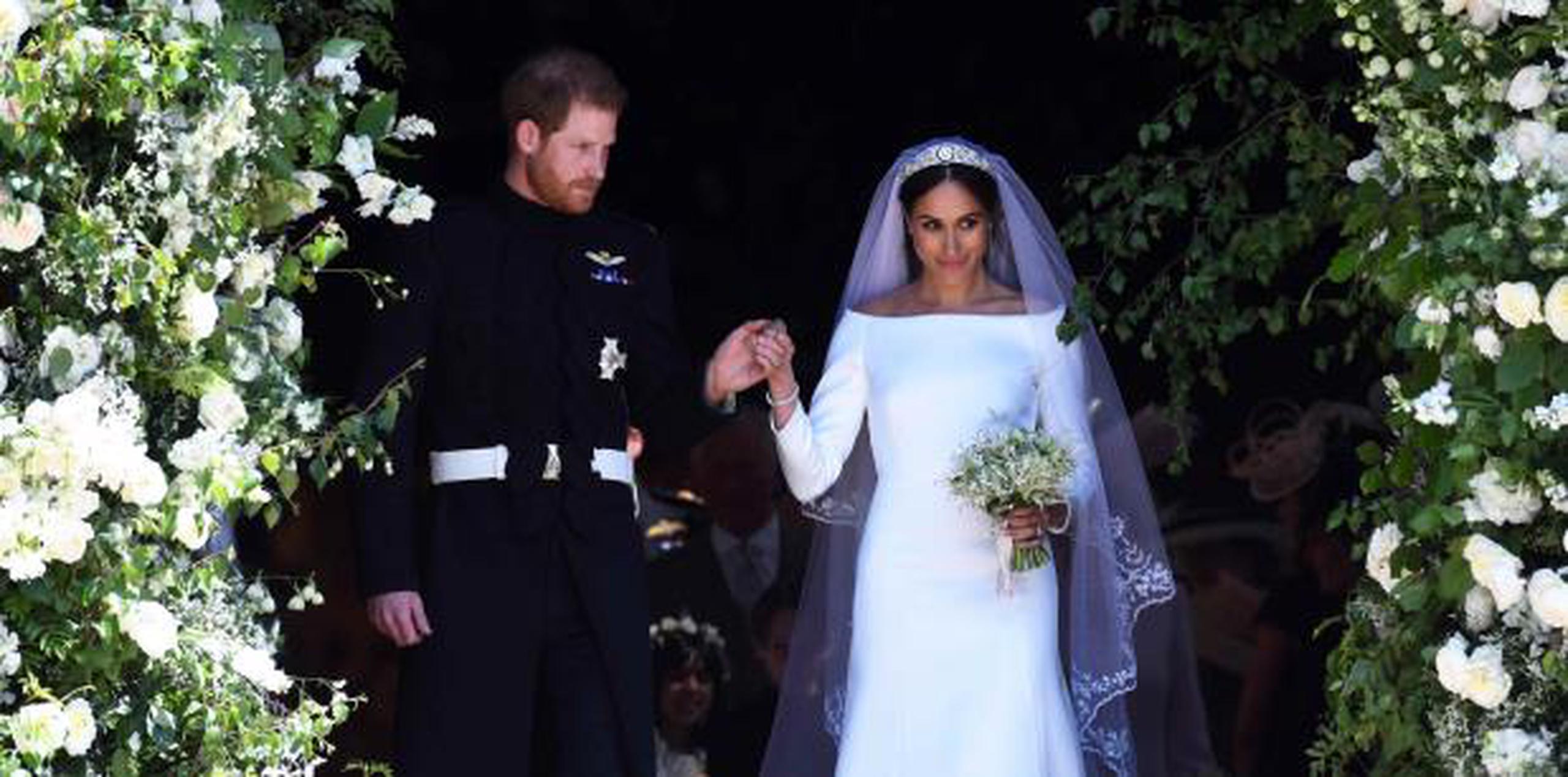Enrique y Meghan se casaron el pasado sábado en el Castillo de Windsor. (EFE / EPA / Neil Hall)