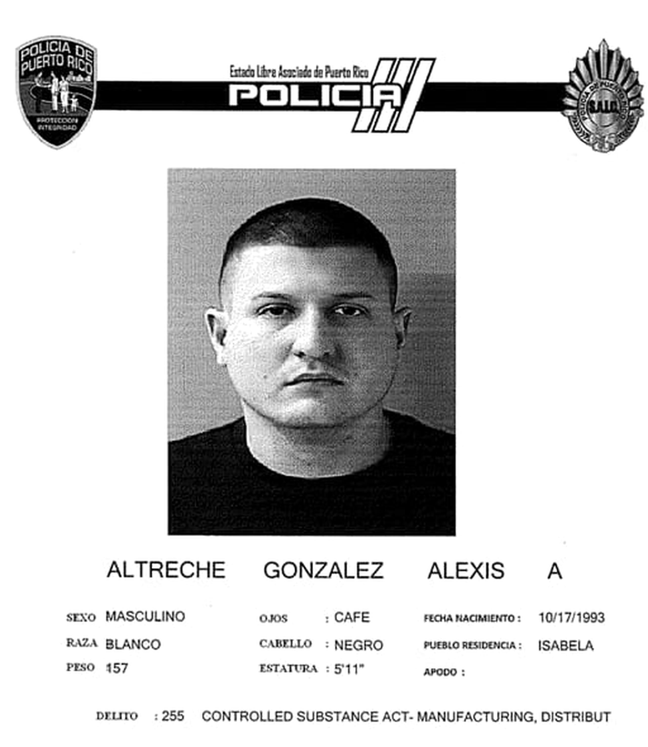 Alexis A. Altreche González enfrenta cargos por la posesión de una granada con propósitos ilegales.