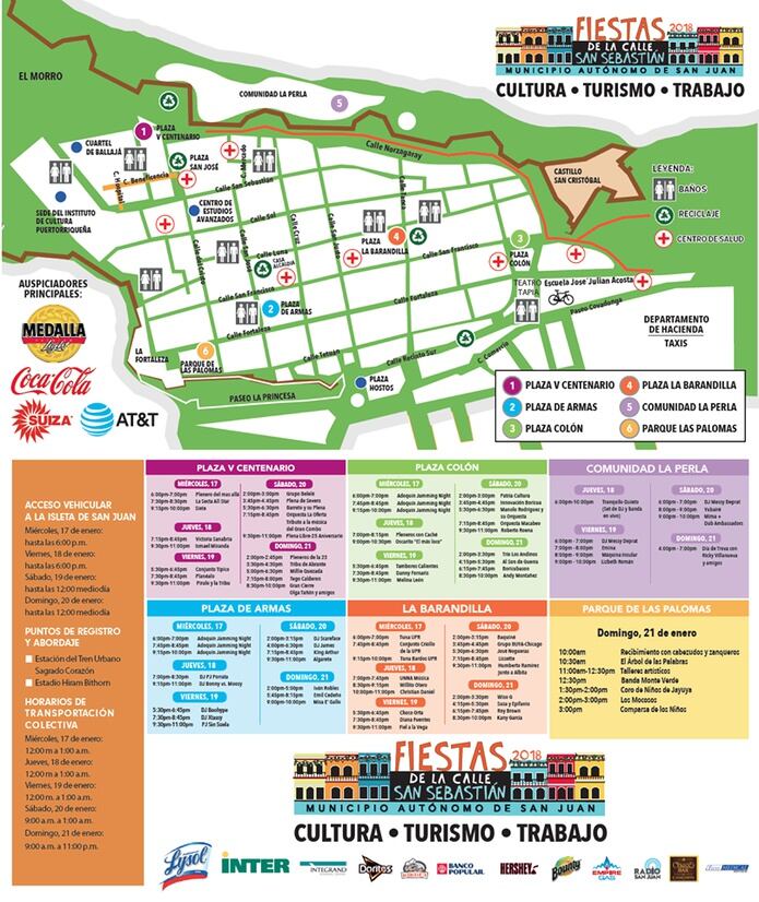 Calendario musical de las Fiestas de la Calle San Sebastián Primera Hora