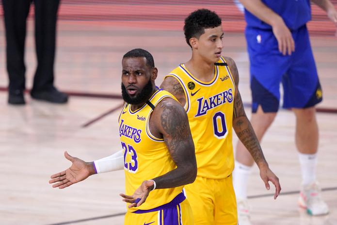 LeBron James durante el primer juego de la final del Oeste entre los Lakers y los Nuggets.