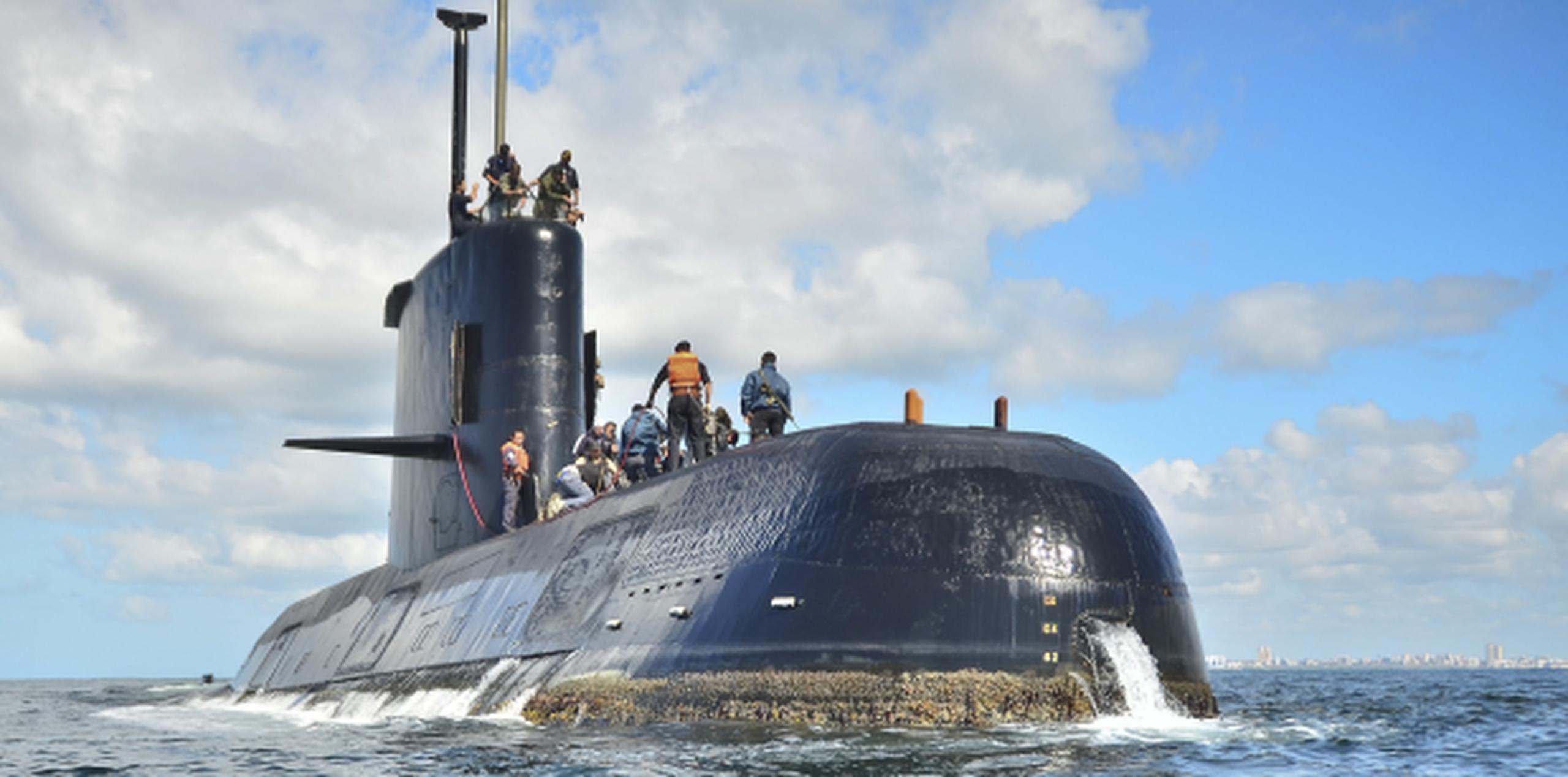 El submarino ARA San Juan desapareció el miércoles pasado mientras navegaba a unas 220 millas de la costa argentina. (Armada Argentina vía AP)
