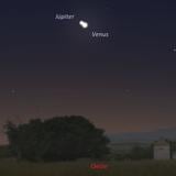 Esta noche ocurre la gran conjunción de Venus y Júpiter 
