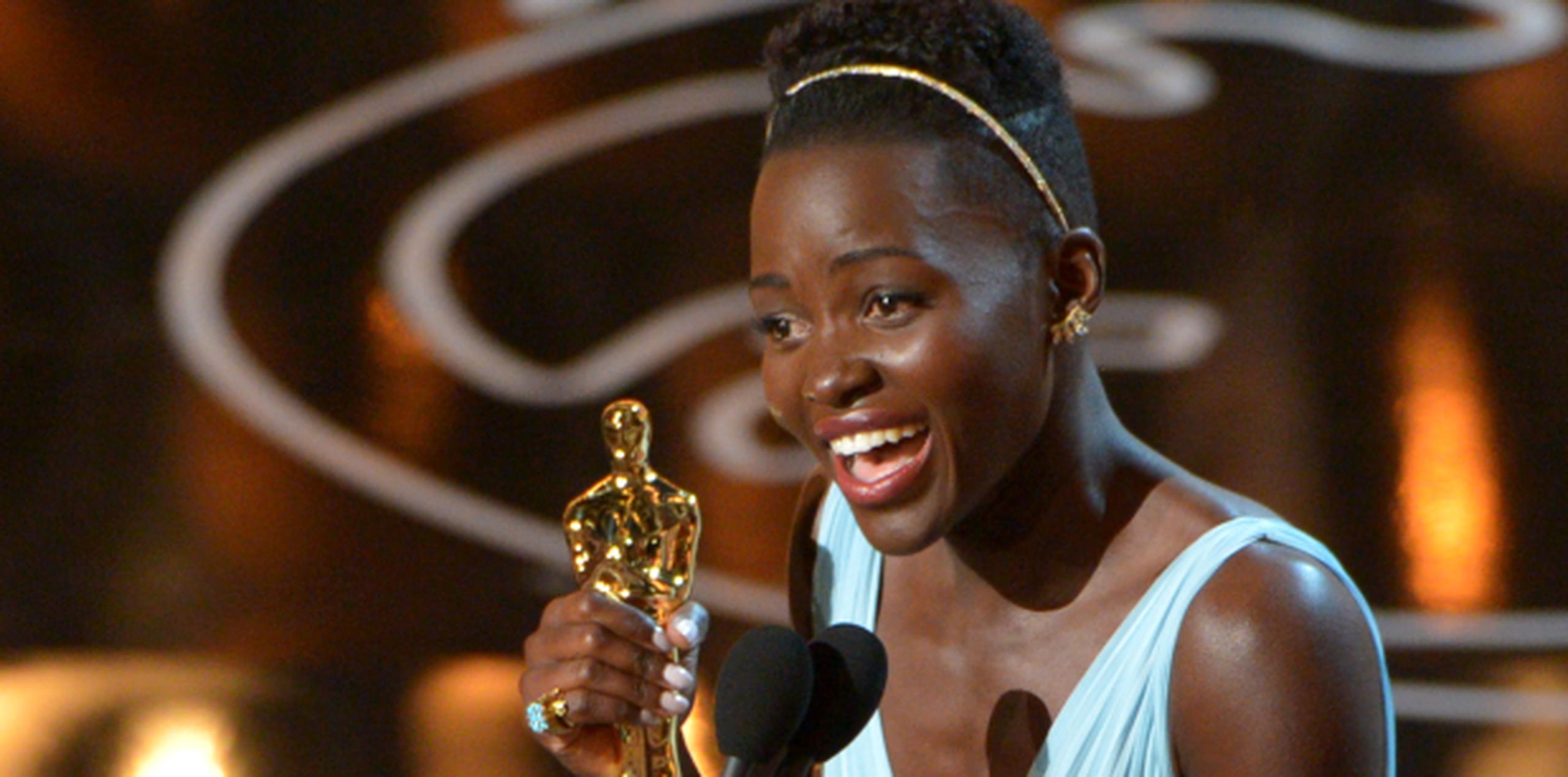 Lupita Nyong'o se alzó el domingo con el Oscar a la mejor actriz de reparto. (AP)