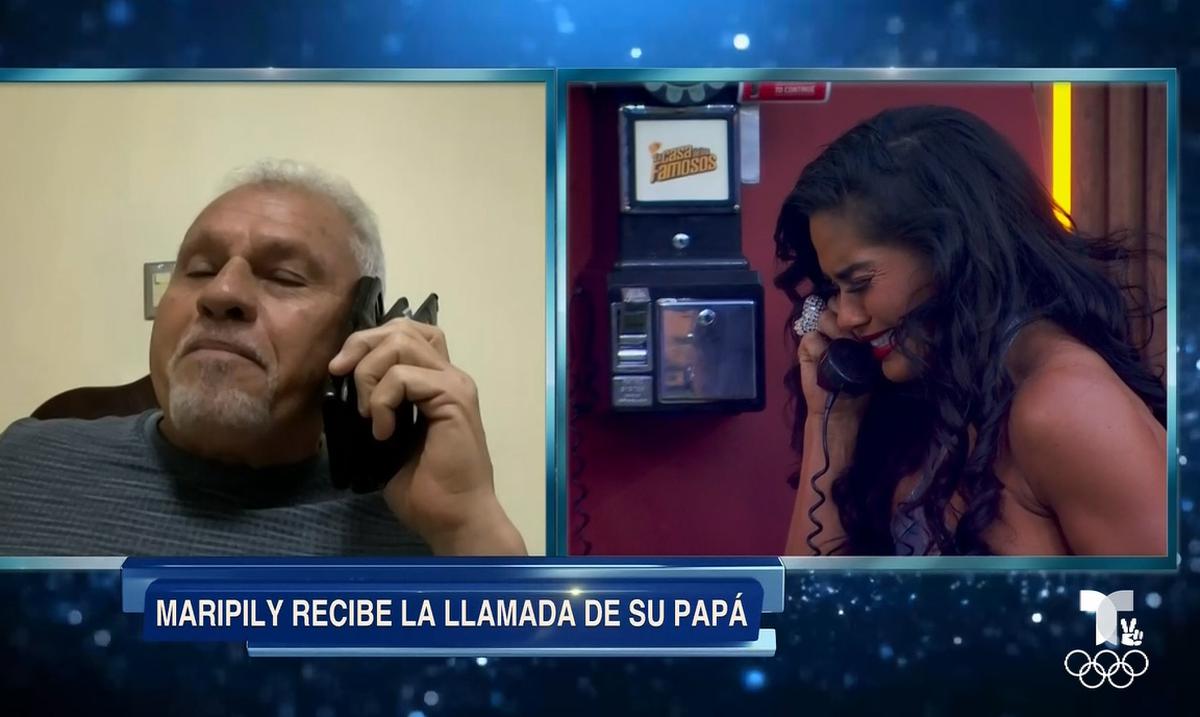 Maribelli collapses when she receives a call from her father in the “Celebrity House”