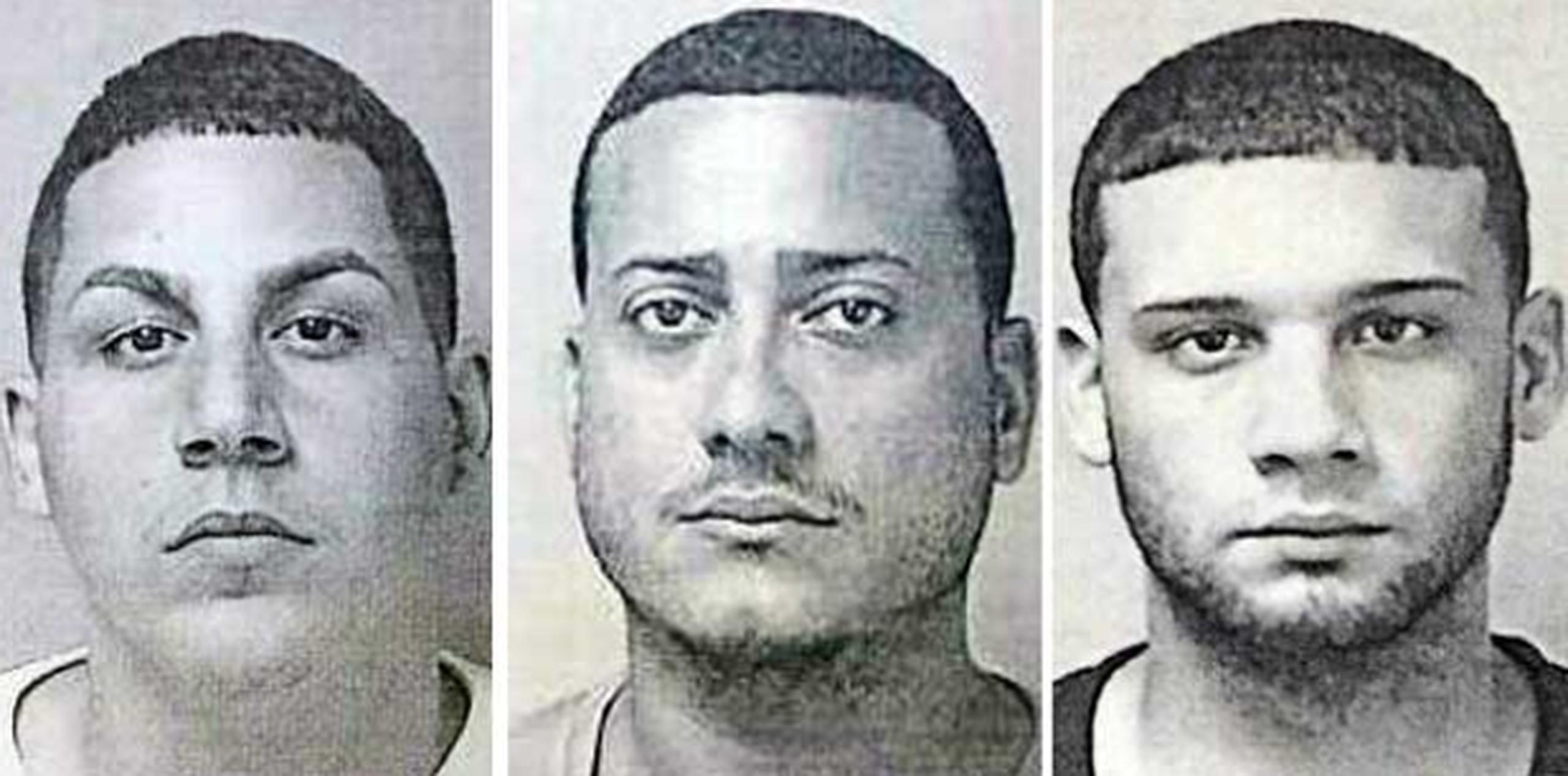 Contra Joshua G. Mejías Alvarez, Luis A. Rivera López, y Manuel A. Suárez Rosario se presentaron denuncias por robo y violaciones a la Ley de Armas. (Suministrada)