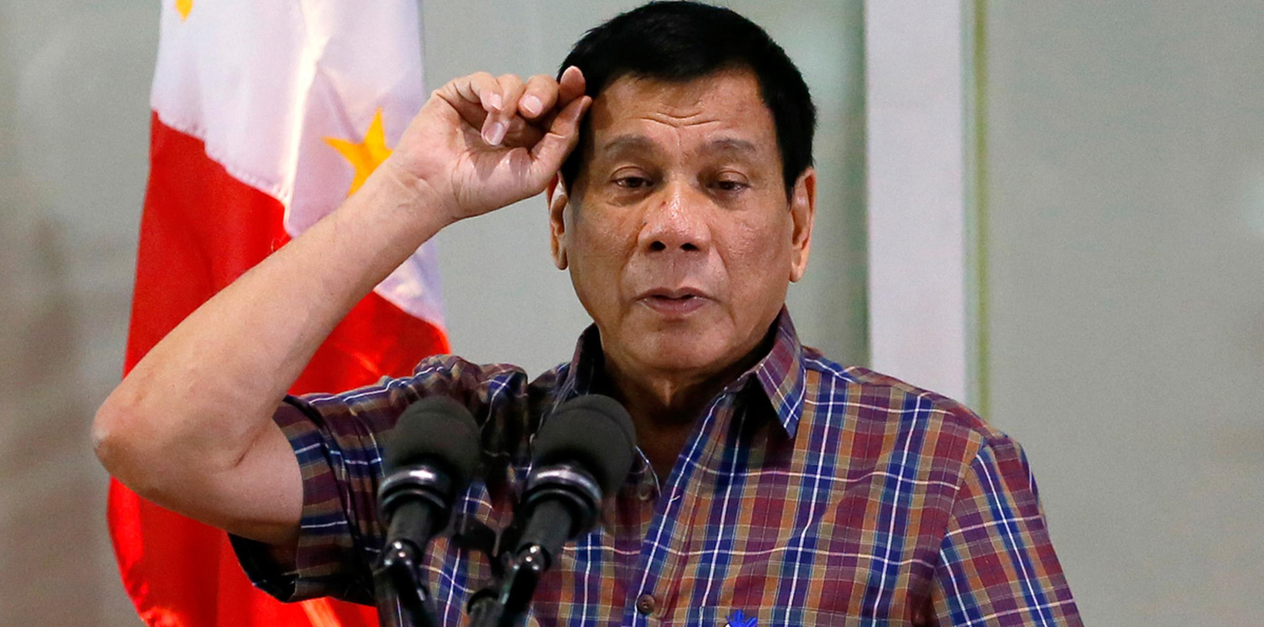 Duterte realizó las polémicas declaraciones el lunes antes de volar a Laos, donde asistirá a una cumbre regional. (AP)