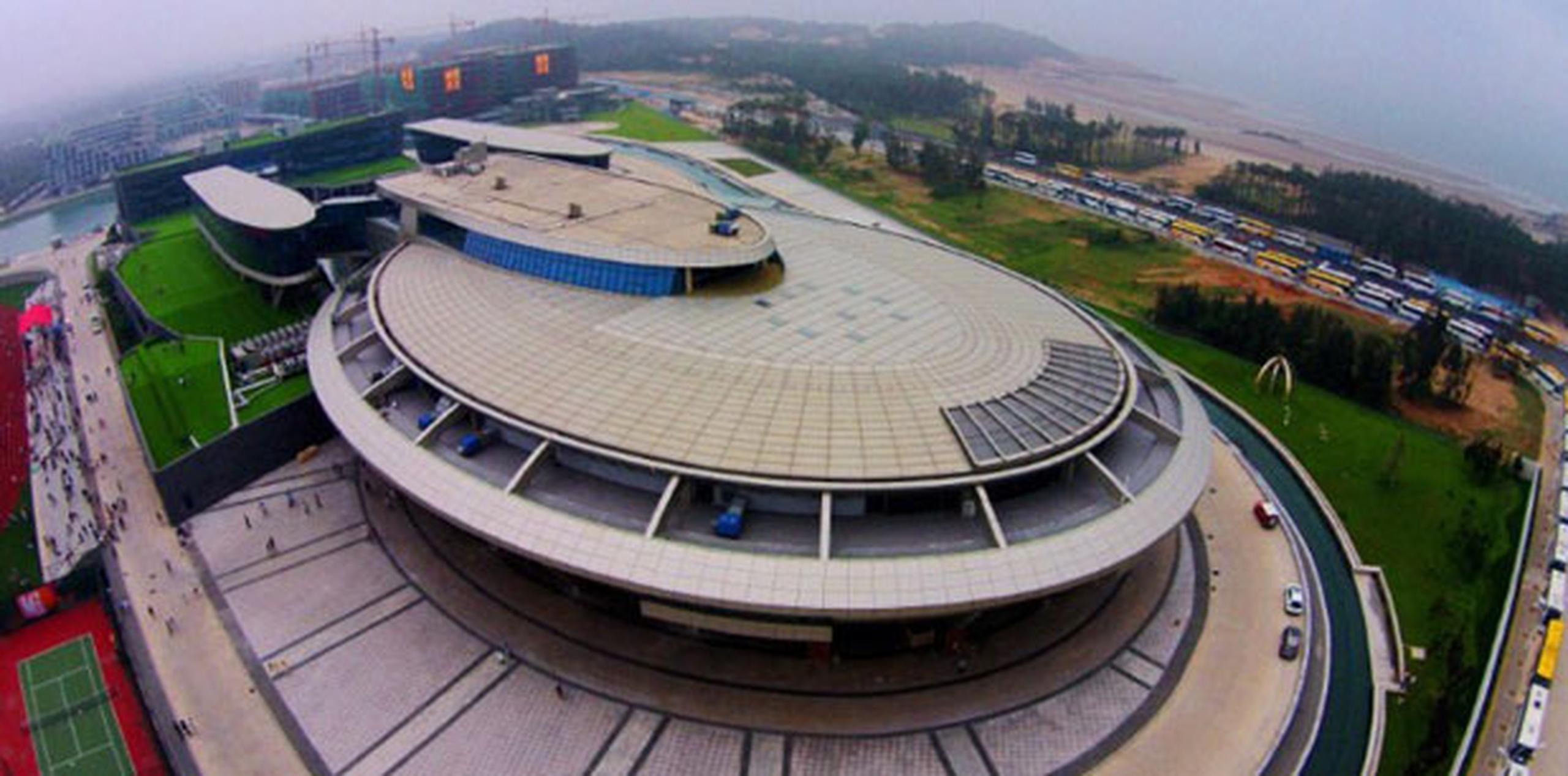 Las galácticas oficinas se encuentran en la ciudad de Fuzhou, de la provincia suroriental china de Fujian. (China Out AFP)