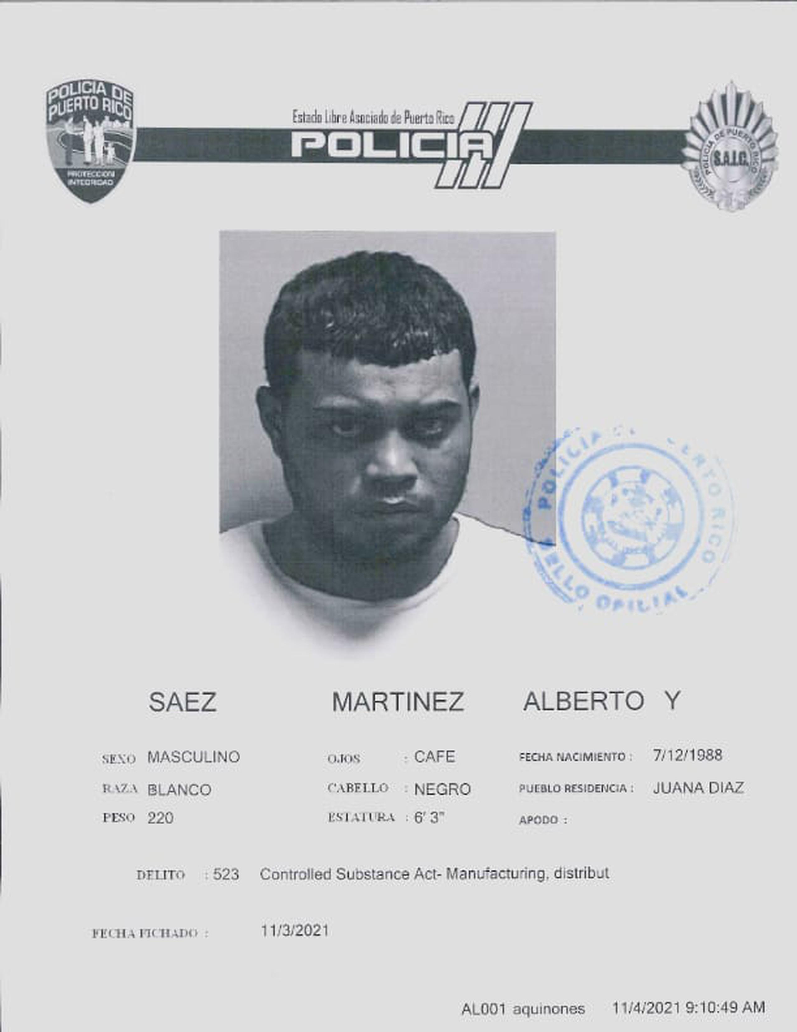 Alberto Y. Sáez Martínez estaba en probatoria federal por violación a la Ley de Armas.