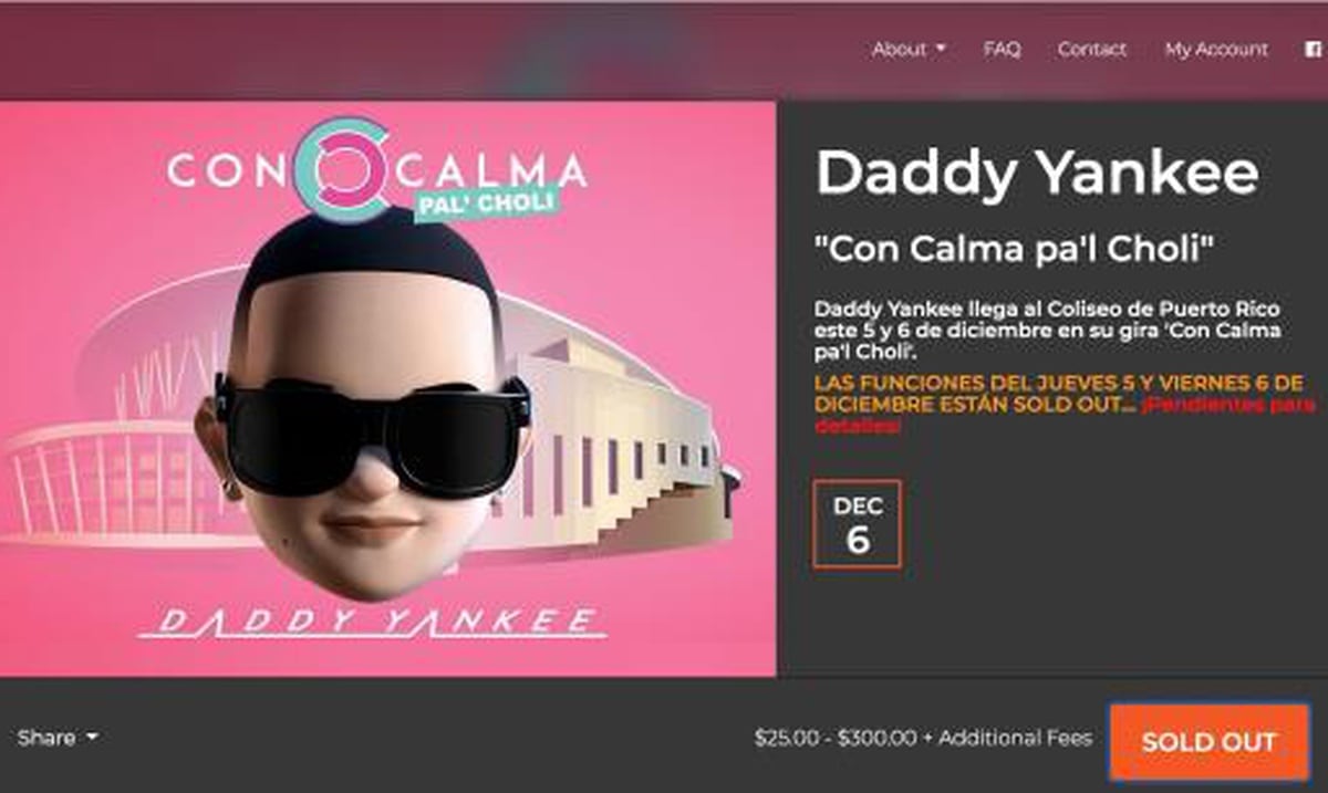HistÃ³ricas ventas por conciertos de Daddy Yankee - Primera