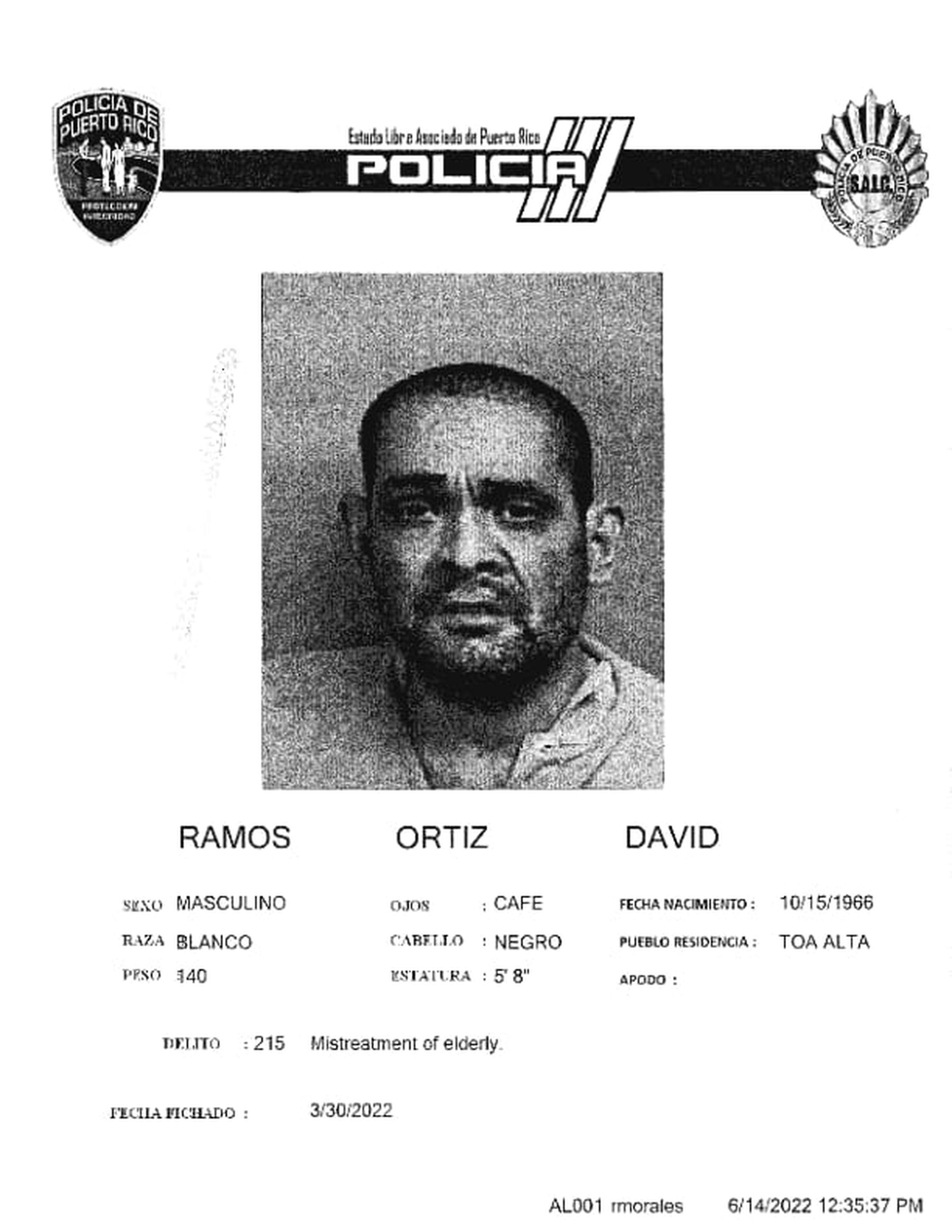El confinado David Ramos Ortiz falleció el pasado 13 de junio.