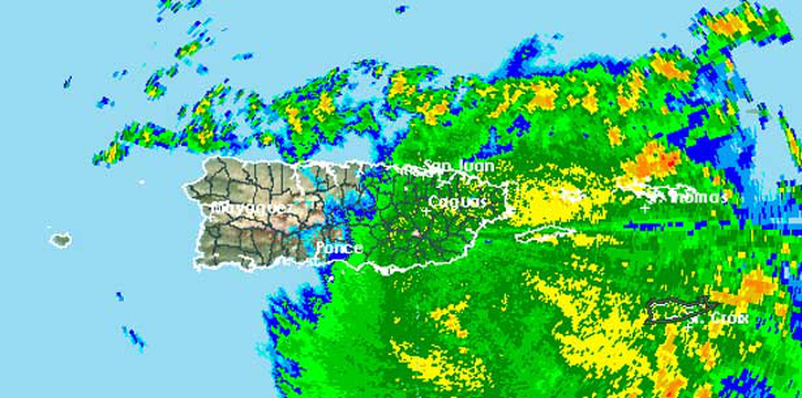 La costa oeste de Puerto Rico, demarcada con una línea imaginaria entre Ponce y Quebradillas hacia Mayagüez, sentirá los vientos con fuerza de tormenta tropical, quizás con ráfagas de 50 mph. (NOAA)