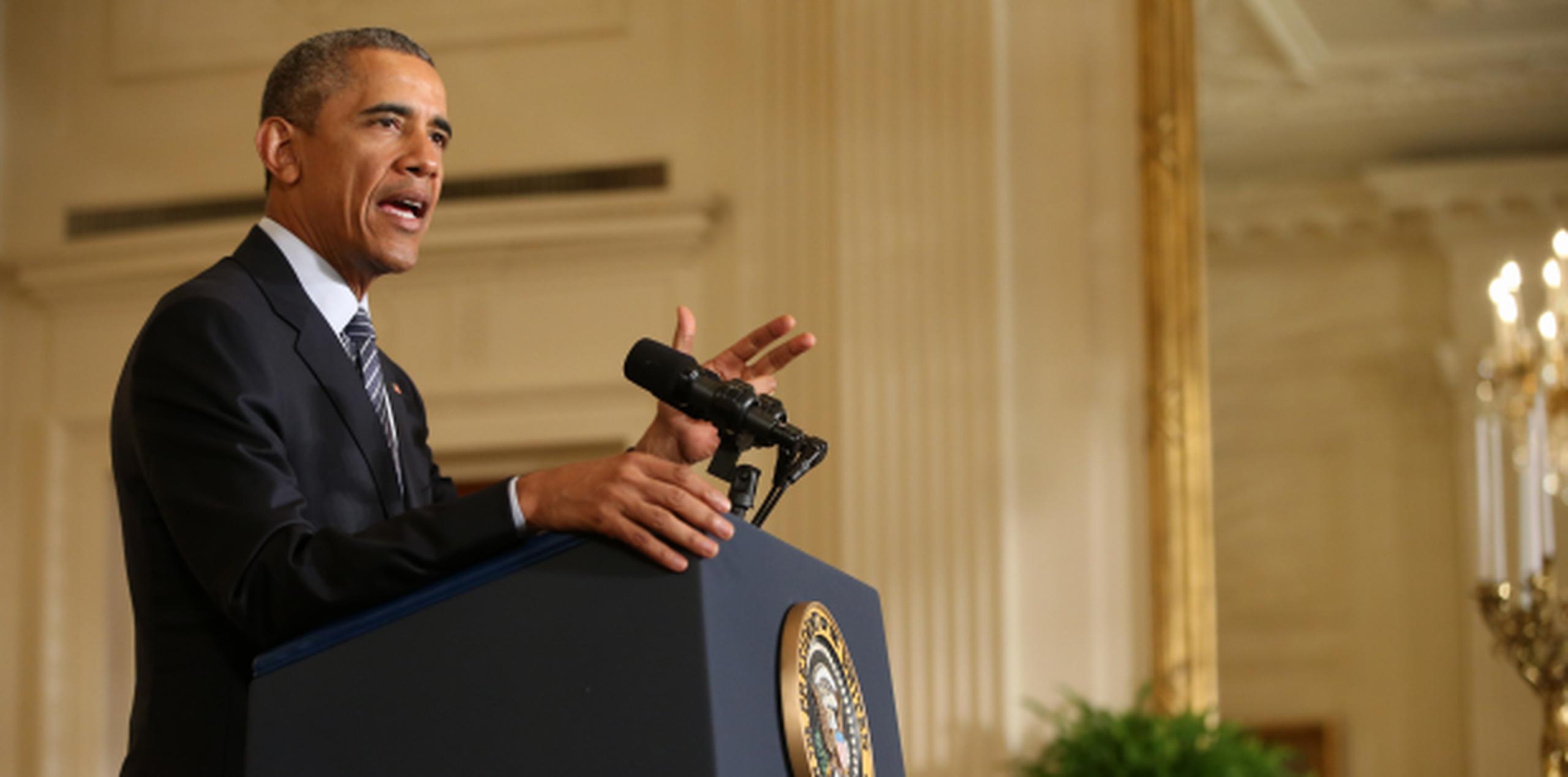 Obama dijo hoy que no hay mayor amenaza para las futuras generaciones que el cambio climático. (AP)
