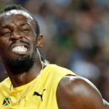La aparatosa voltereta de Usain Bolt