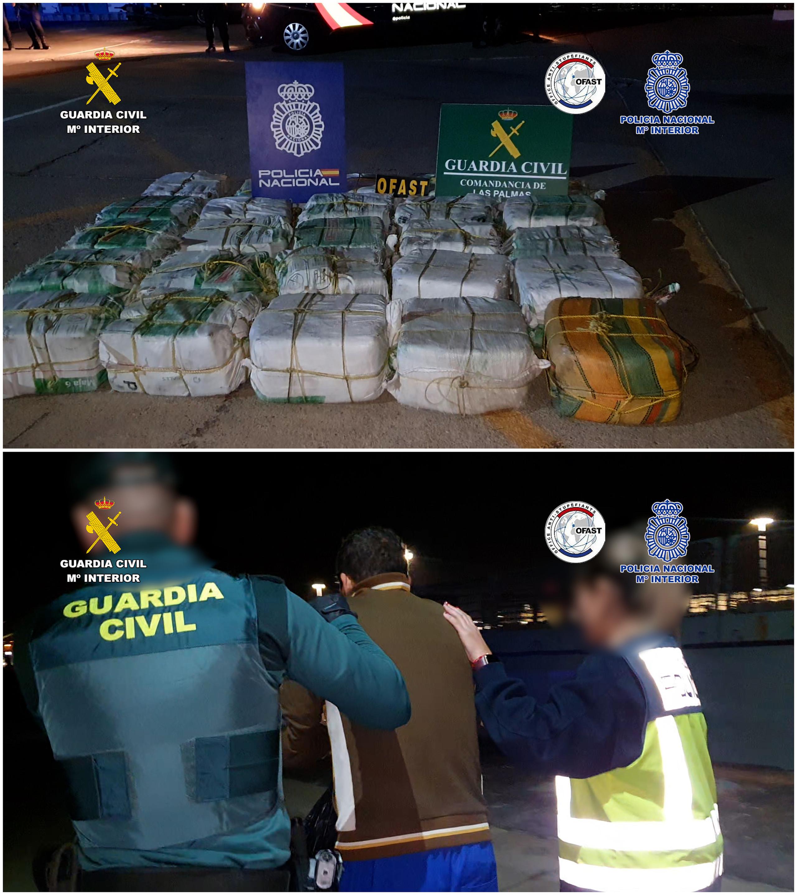 La Policía y la Guardia Civil de España desarticularon una organización dedicada a introducir cocaína en Europa en veleros en una operación en la que han sido detenidas quince personas e incautados 1,000 kilos de esta droga.
