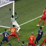 Francia anotó el 1-0 con la cabeza y Bélgica se elimina