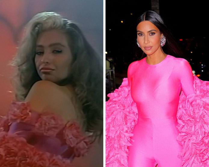 Thalia dice siempre estar a la vanguadia de la moda tras Kim Kardashian lucir un "catsuit" rosa fluor de Balenciaga para Saturday Night Live que tenía unas similitudes a su vestido rosa para el video musical de 1990, "Saliva".