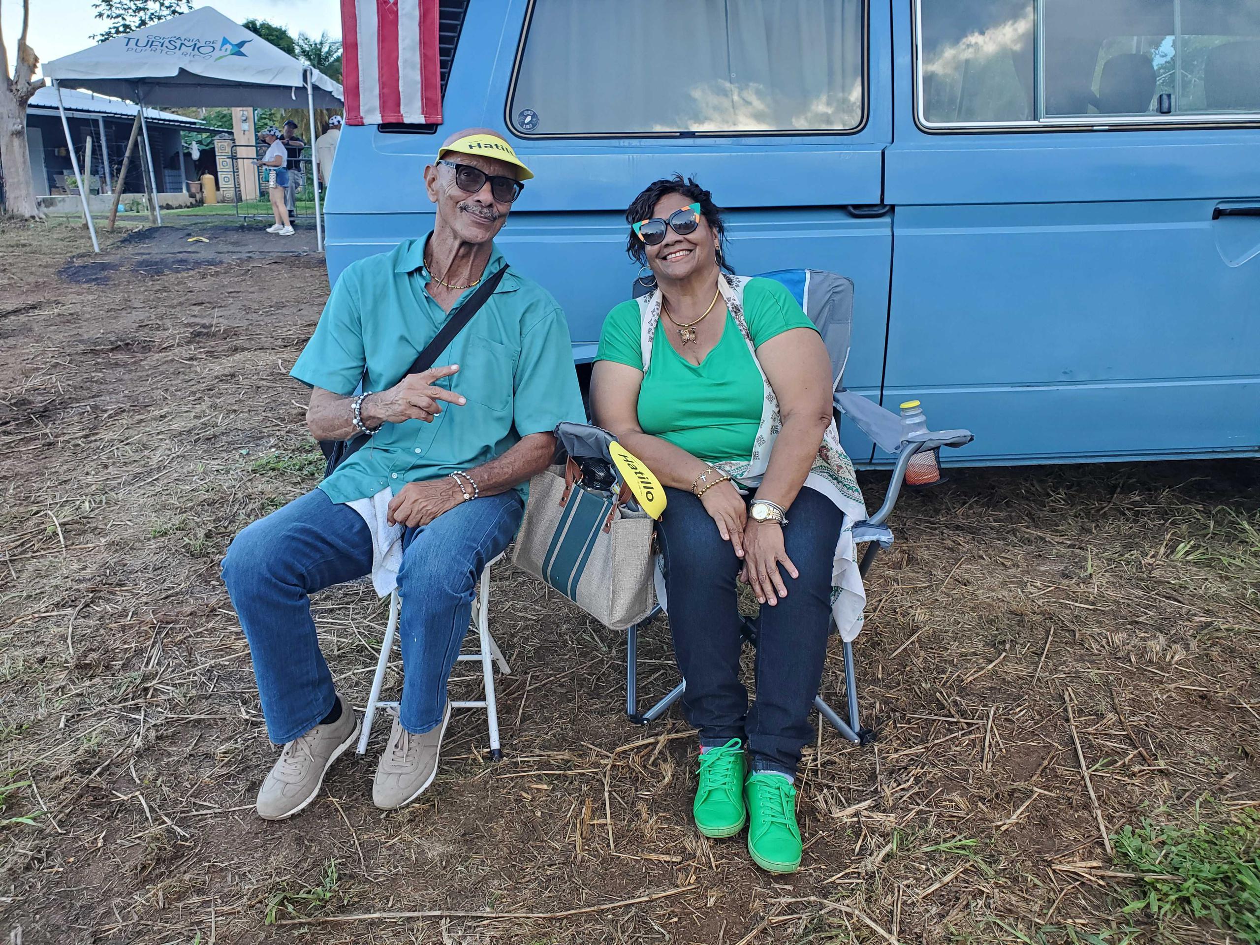 Argilio Villafañe y Gloria Pizarro, residentes de Carolina, llegaron al espectáculo musical que se celebró en el municipio de Hatillo.