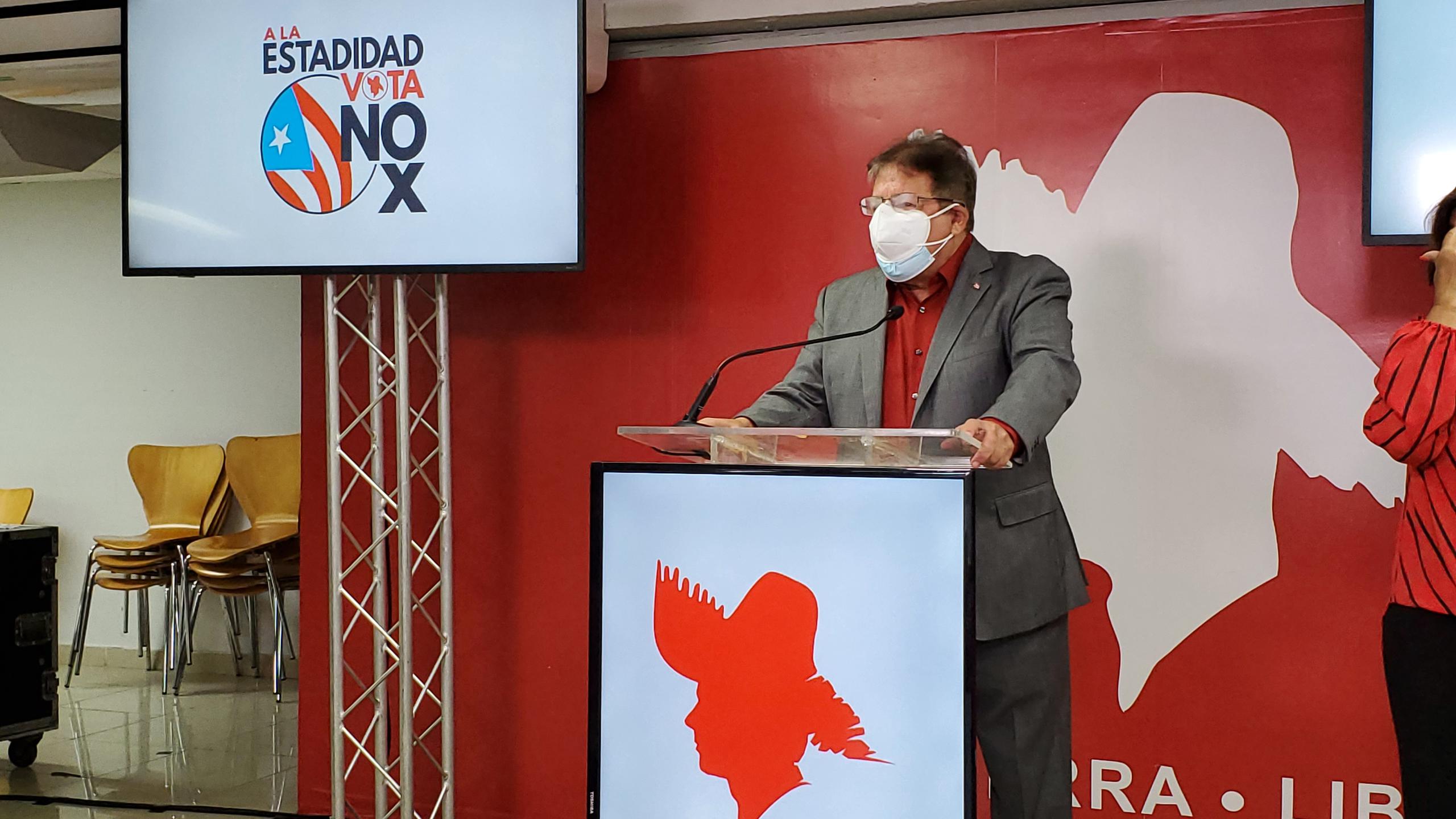 Antonio Fas Alzamora anuncia campaña del PPD en favor del NO a la estadidad.