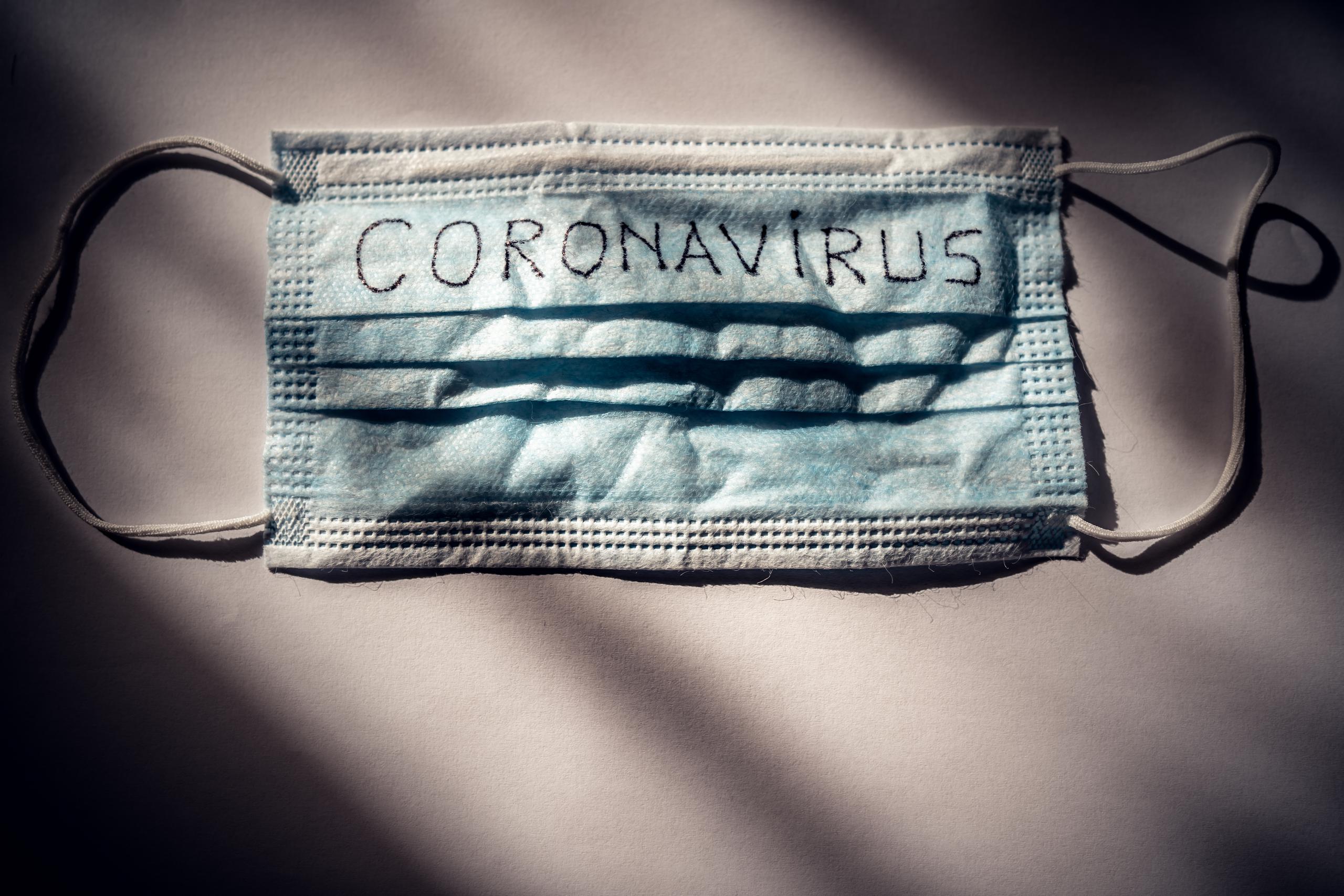 Una mascarilla utilizada para protegerse contra el coronavirus.