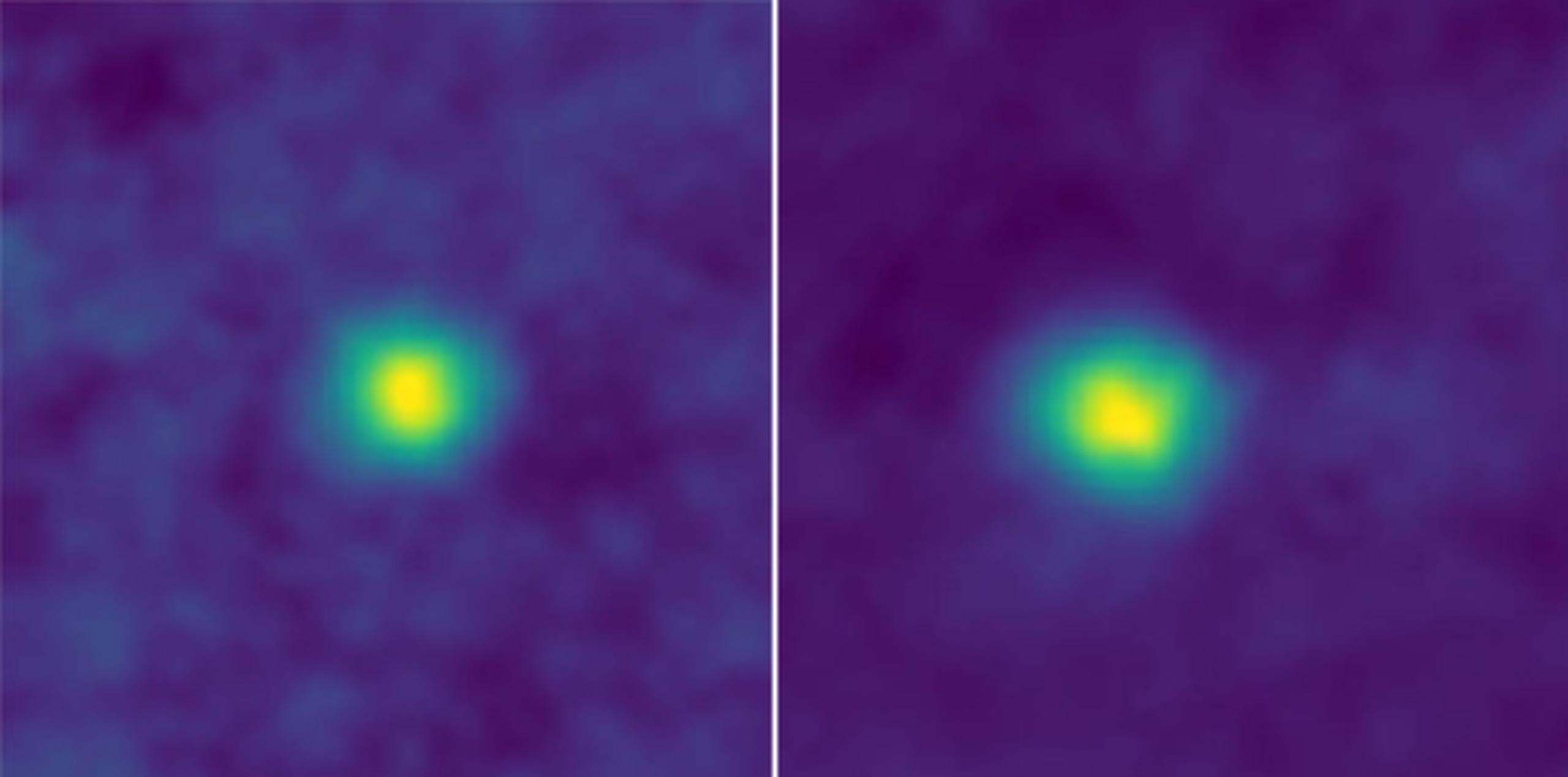 En diciembre, cuando estaba a 6,120 millones de kilómetros (3,790 millones de millas) de la Tierra,  New Horizons fotografió un cúmulo de estrellas. (NASA / JHUAPL / SwRI)