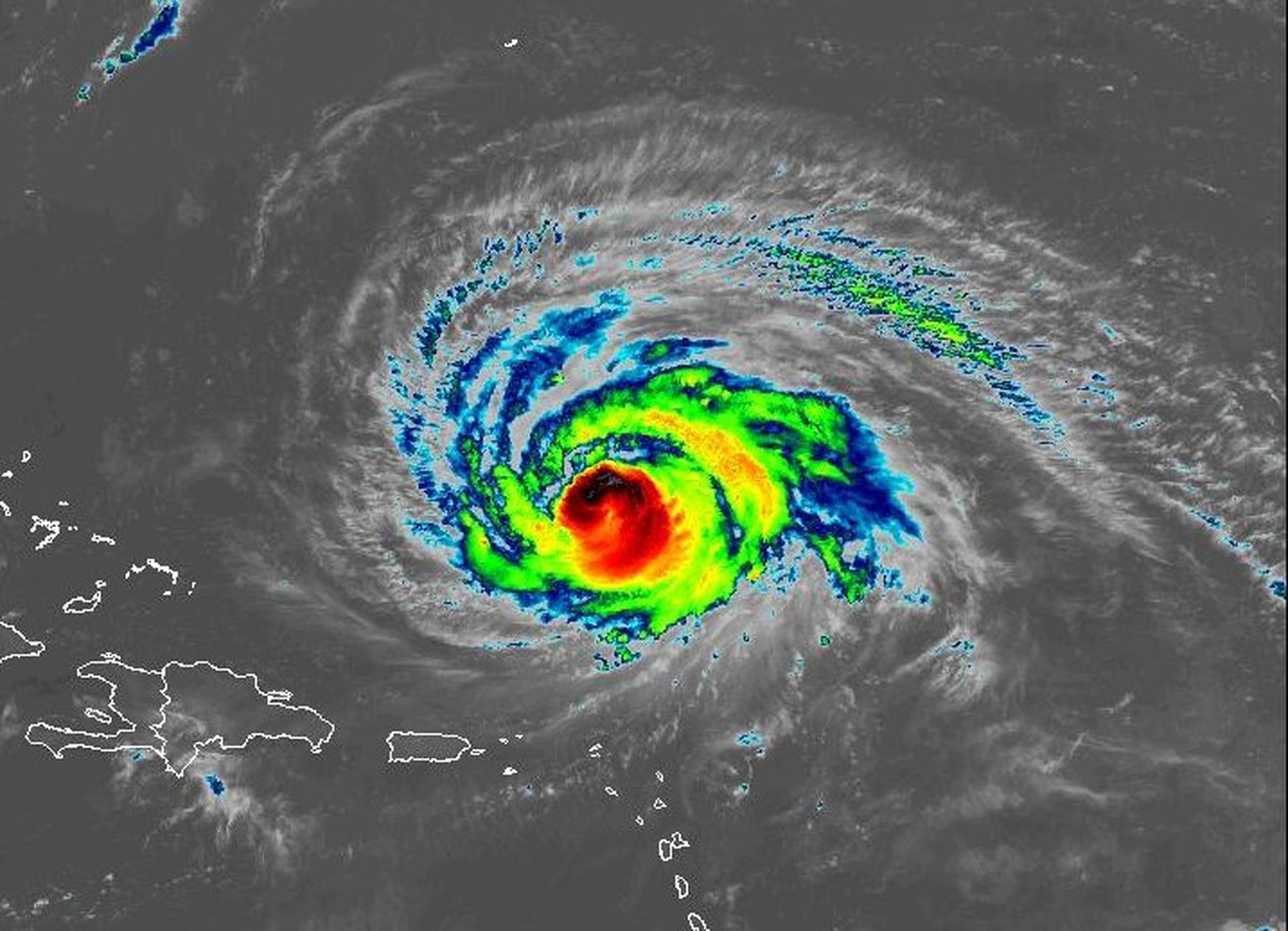 Imagen de satélite del huracán Lee el 11 de septiembre de 2023.