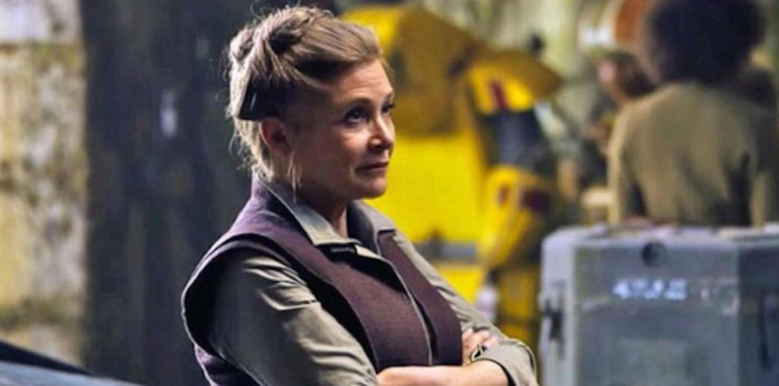 La actriz comentó en julio último detalles de la historia del Episodio VIII, como el funeral de Han Solo (Harrison Ford).