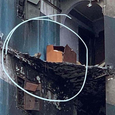 Salvan gato de condominio bombardeado en Ucrania